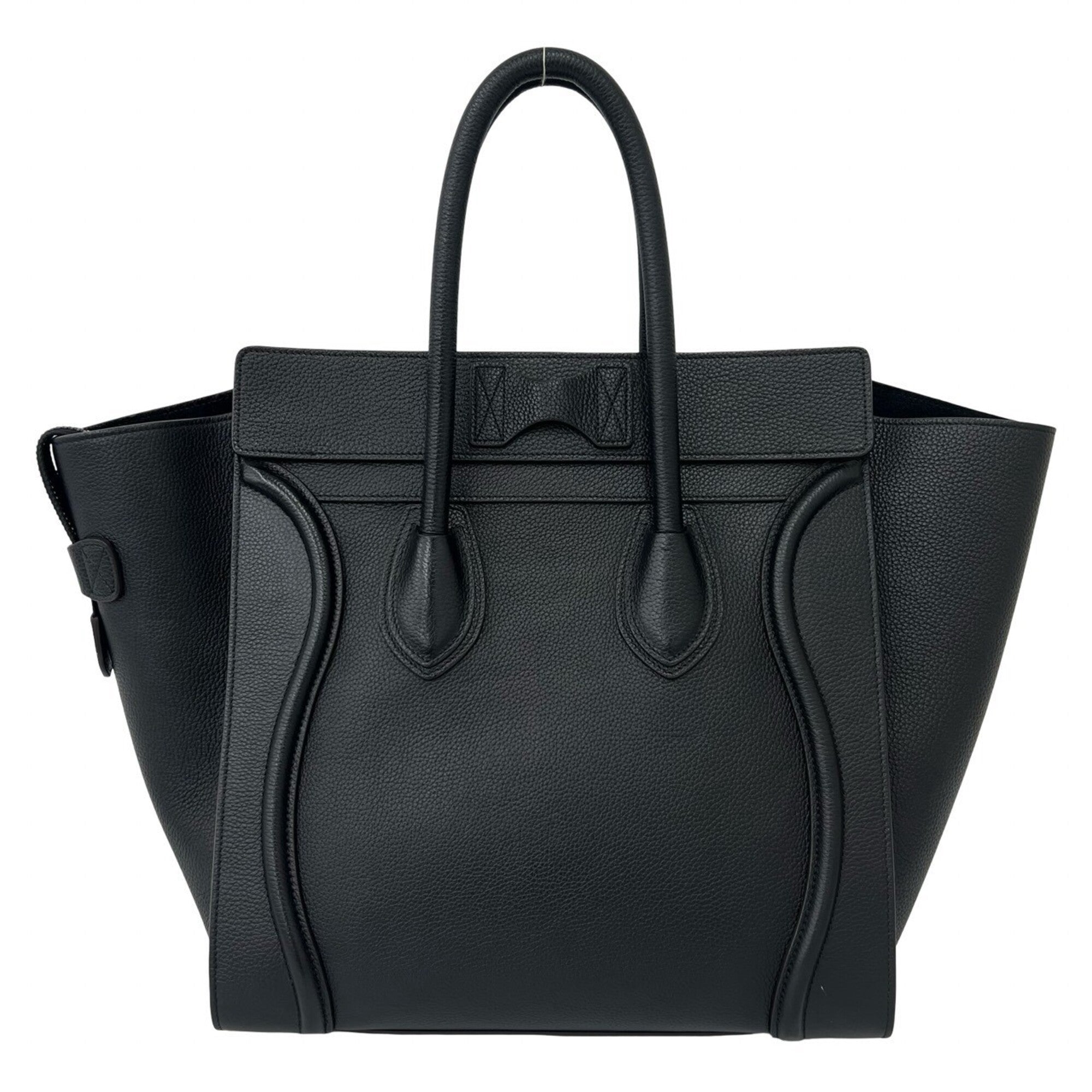 Celine Black Leather Handbag Tote Bag (Pre-Owned)