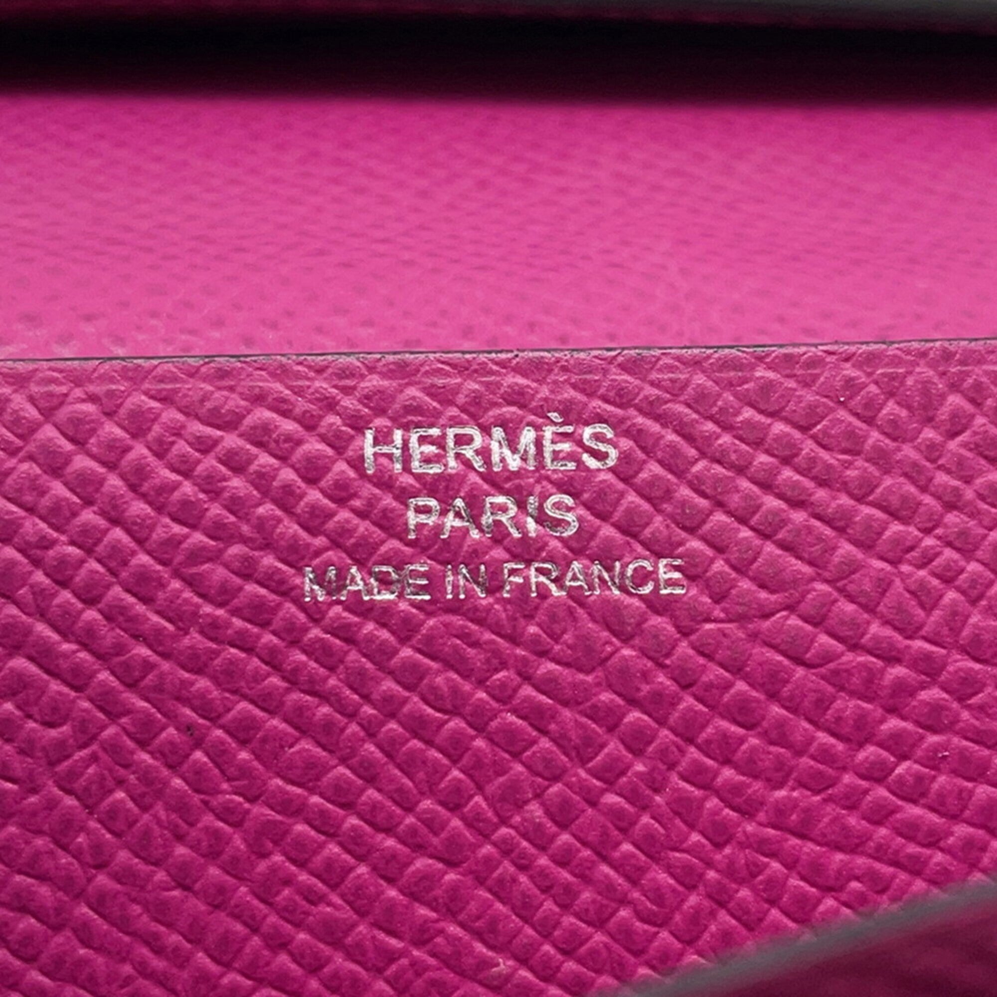 Hermes Rose Purple Epsom Leather Long Wallet (Bi-Fold) (Pre-Owned)