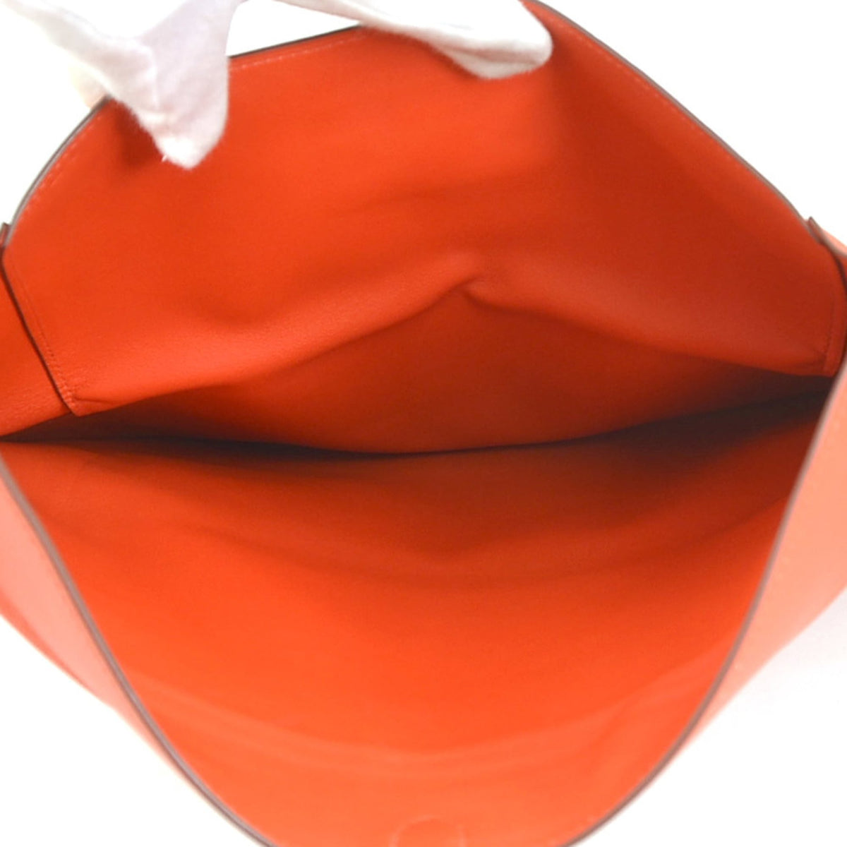 Hermes Red Orange Leather Clutch Bag (Pre-Owned)