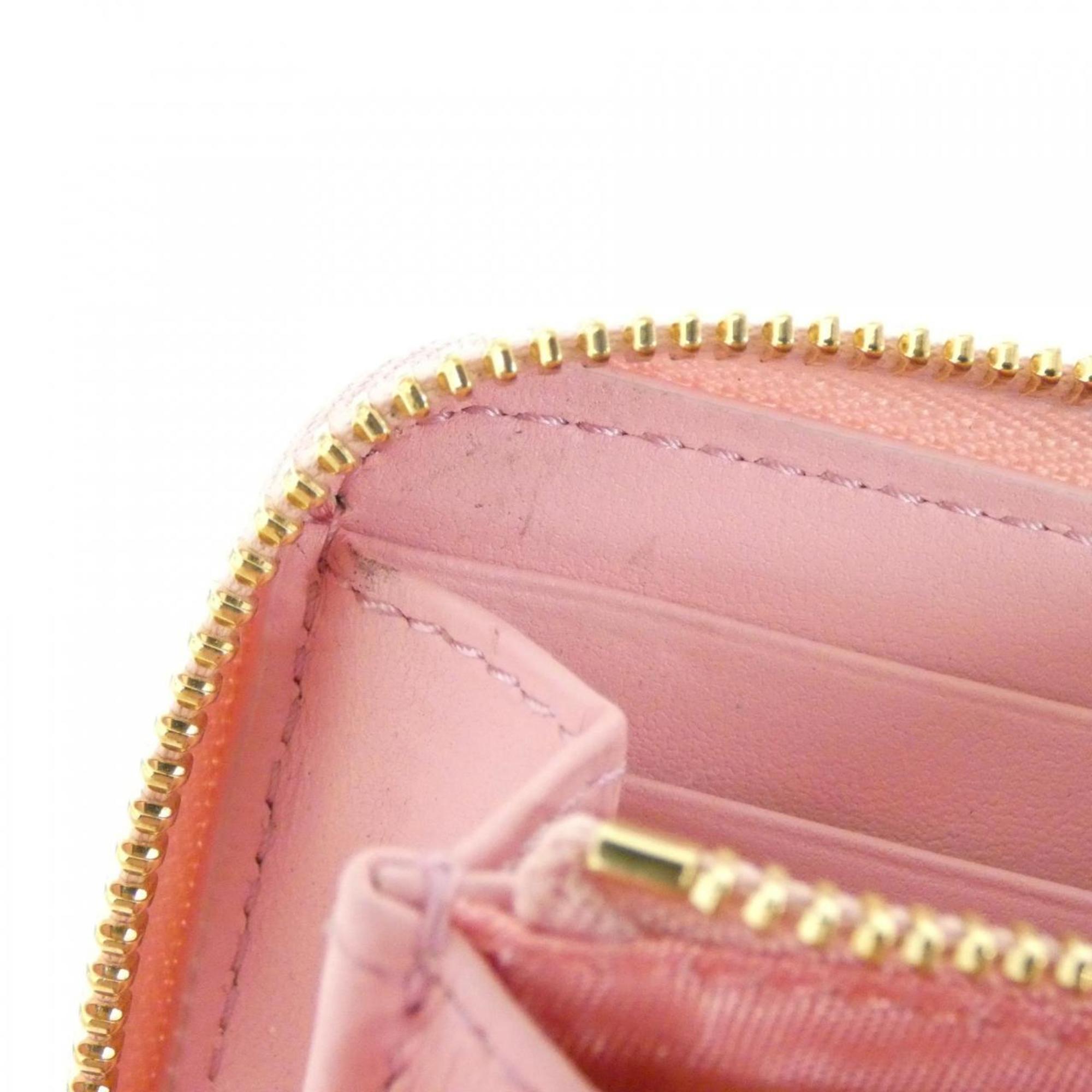 Christian Dior Lady Dior Pink Leather Coin Purse/Coin Case (Pre-Owned)