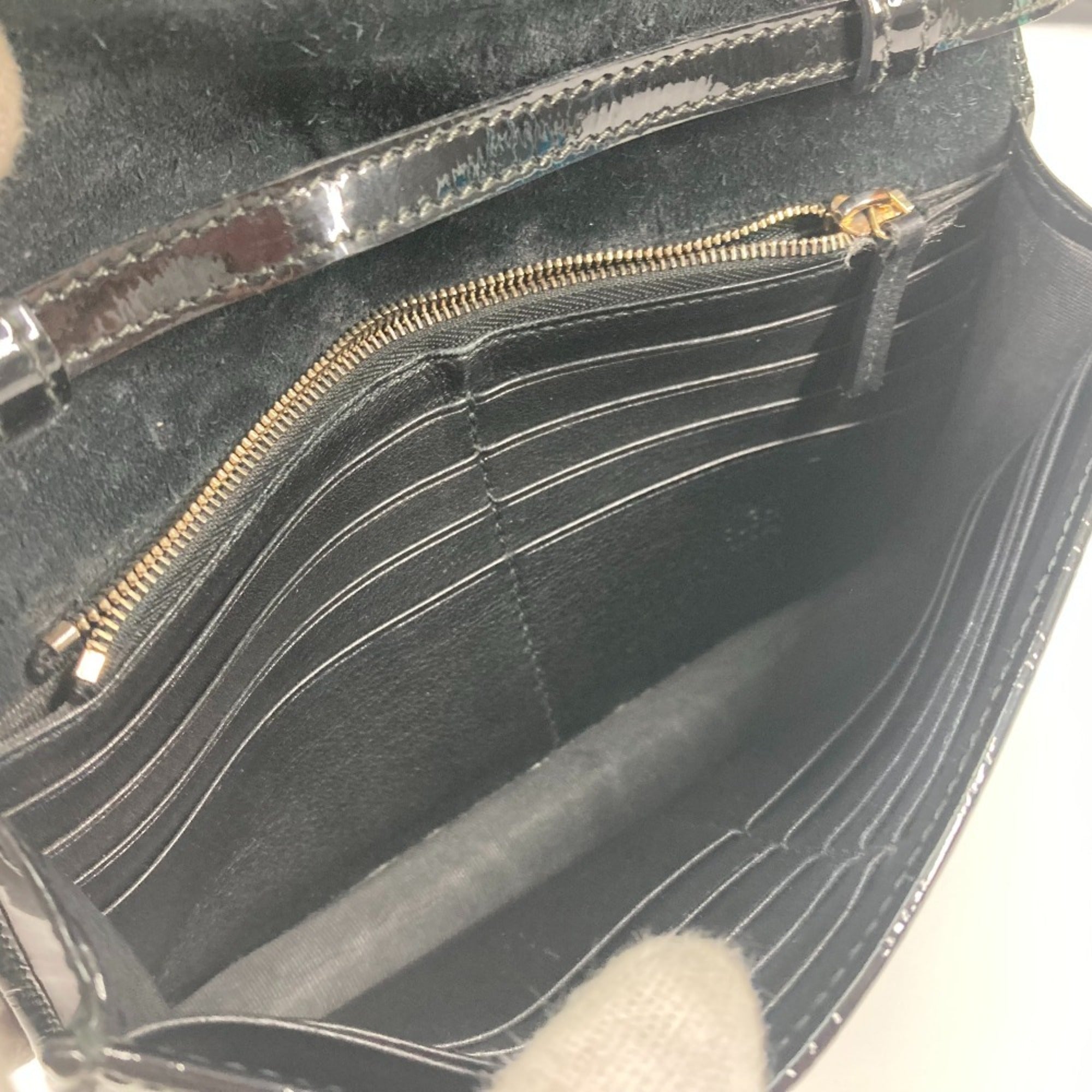 Gucci Black Patent Leather Shoulder Bag (Pre-Owned)