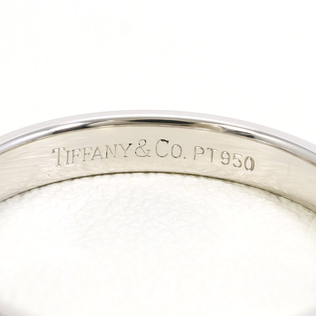 Tiffany Platinum Platinum 950 Band Ring (Pre-Owned)
