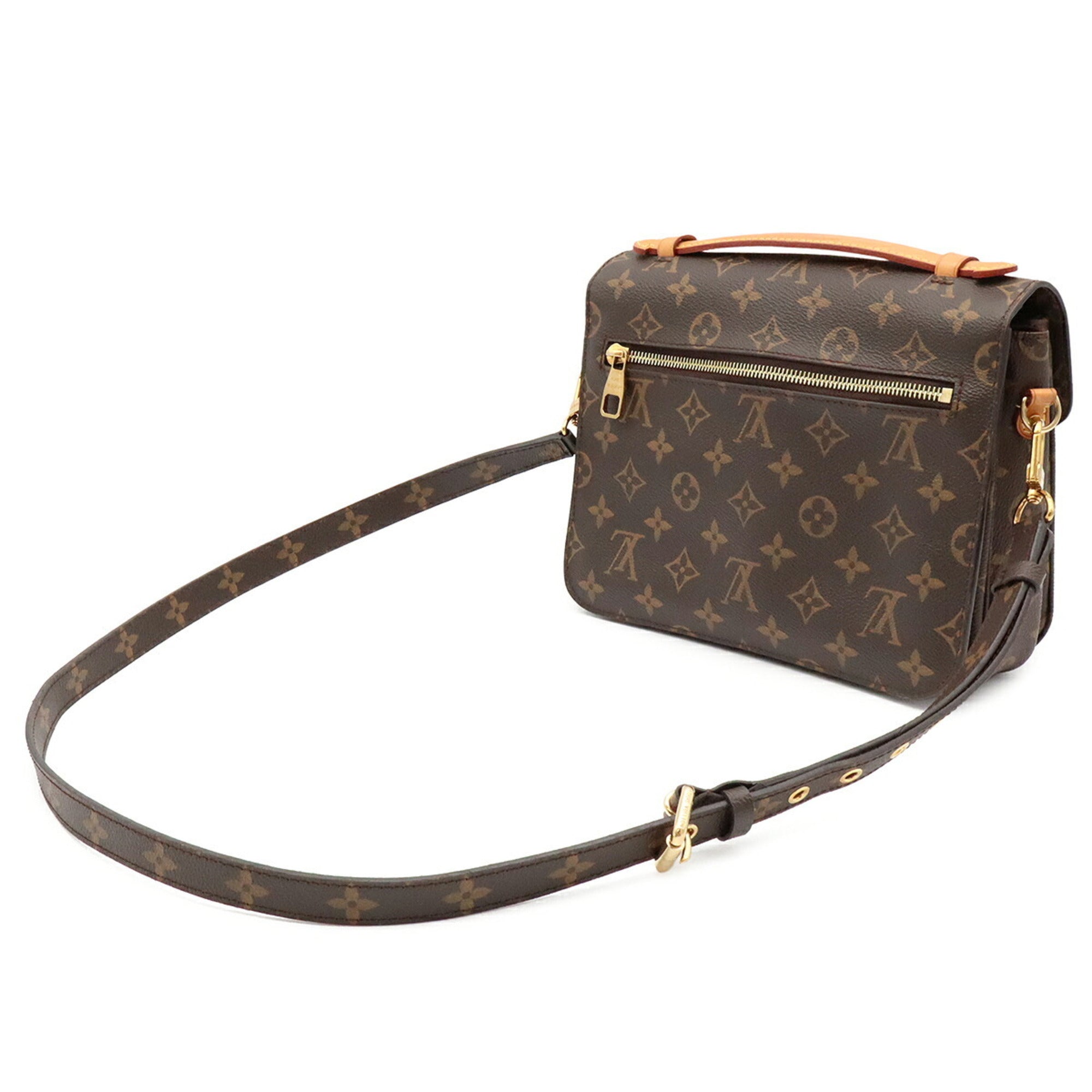 Louis Vuitton Brown Monogram Monogram Clutch Bag Handbag Pochette Shoulder Bag (Pre-Owned)