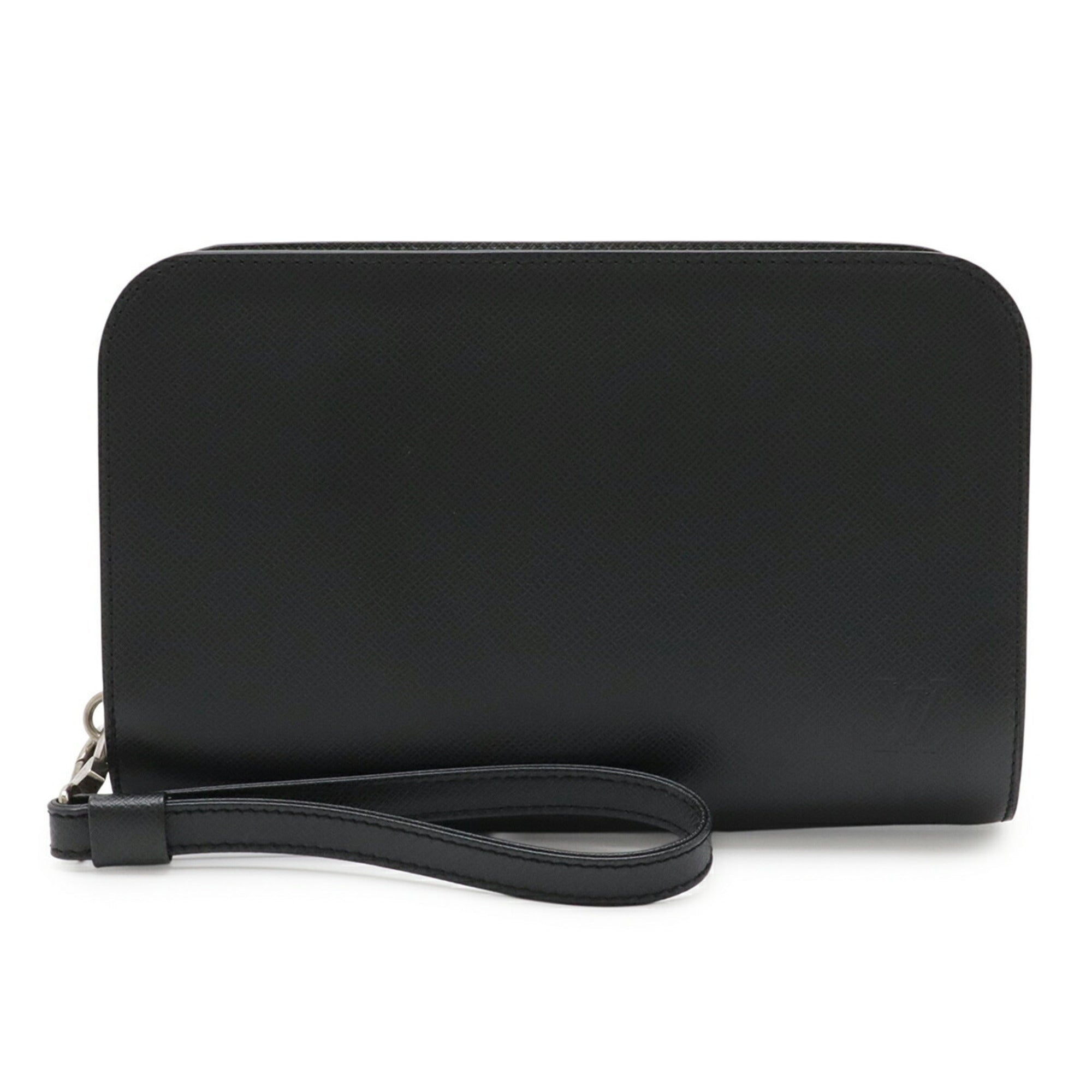 Louis Vuitton Ardoise Black Taiga Leather Clutch Bag Handbag (Pre-Owned)