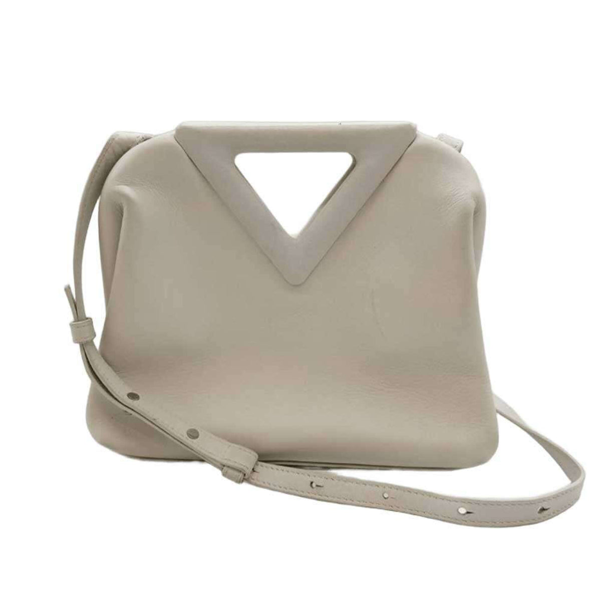 Bottega Veneta Ivory White Leather Shoulder Bag (Pre-Owned)