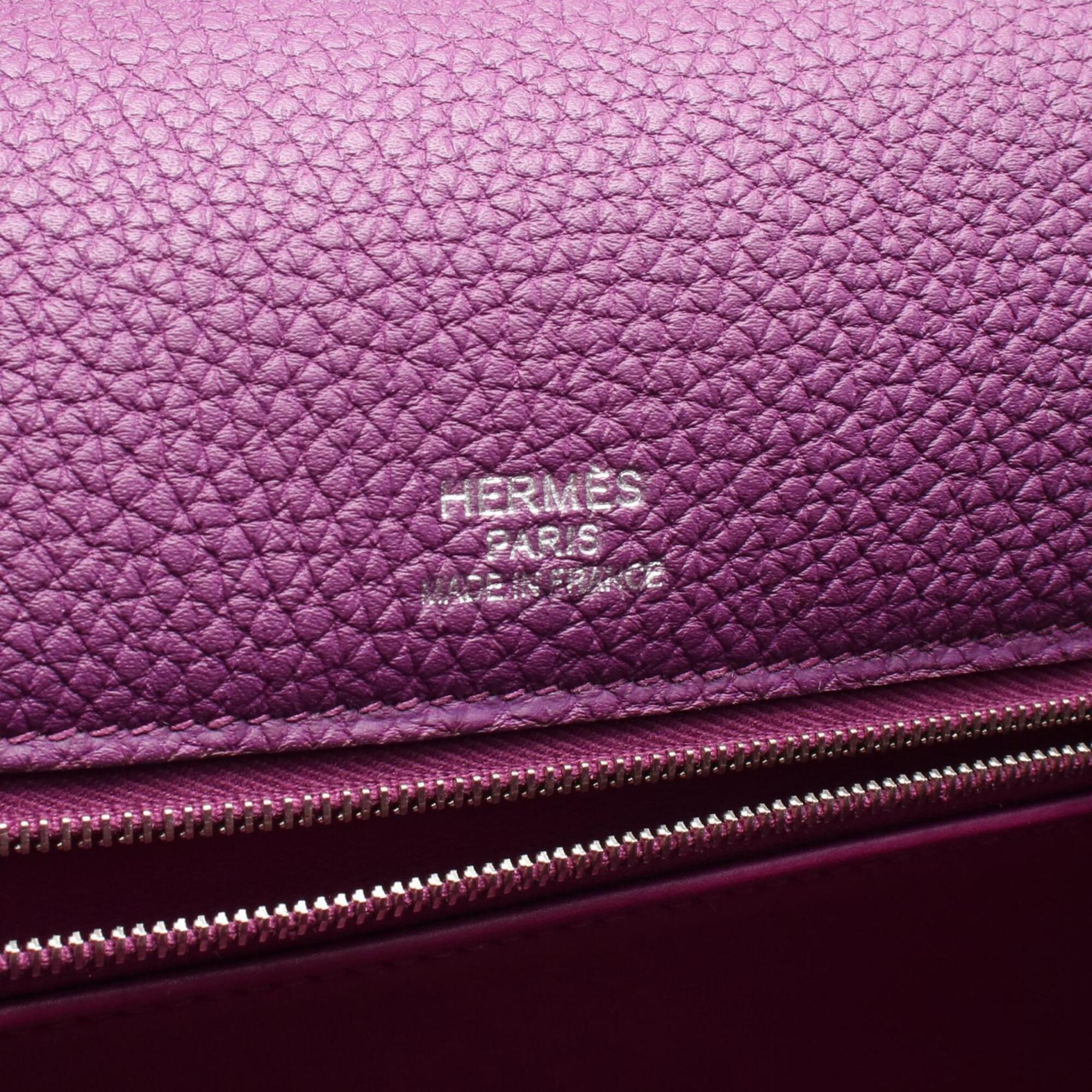 Hermes Anemone Purple Togo Leather Handbag (Pre-Owned)