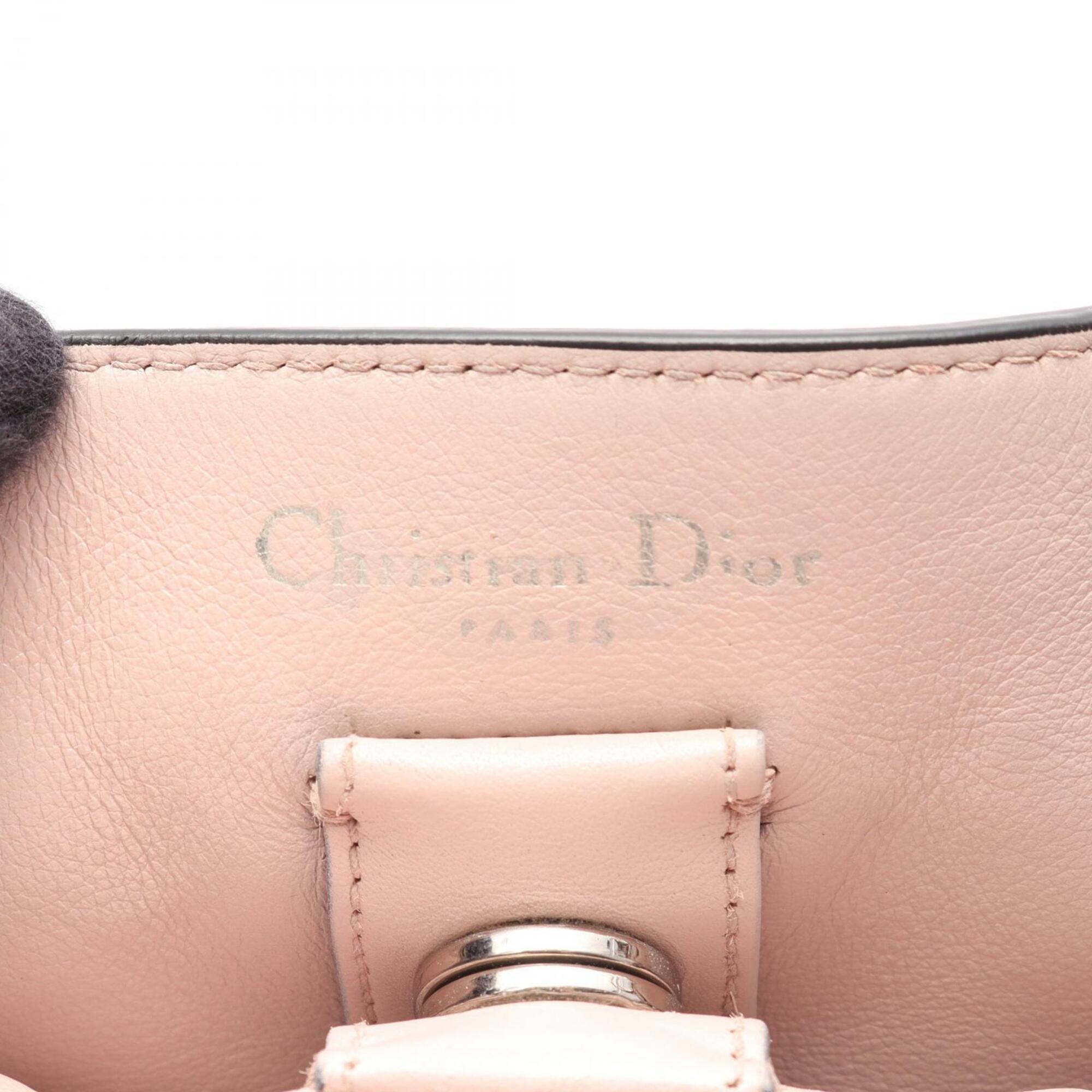 Christian Dior Black Leather Handbag Pouch (Pre-Owned)