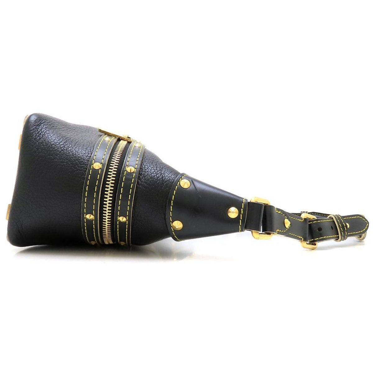 Louis Vuitton Noir Leather Shoulder Bag (Pre-Owned)