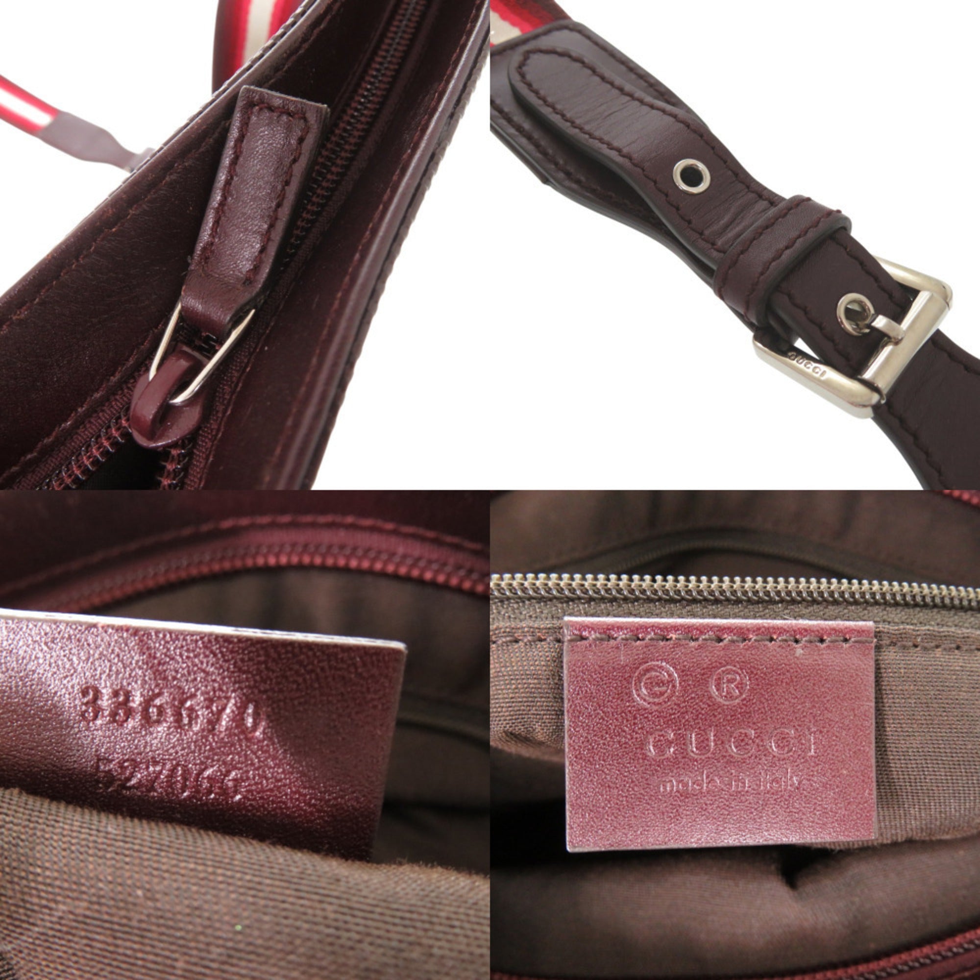 Gucci Bordeaux Pvc Leather Shoulder Bag (Pre-Owned)