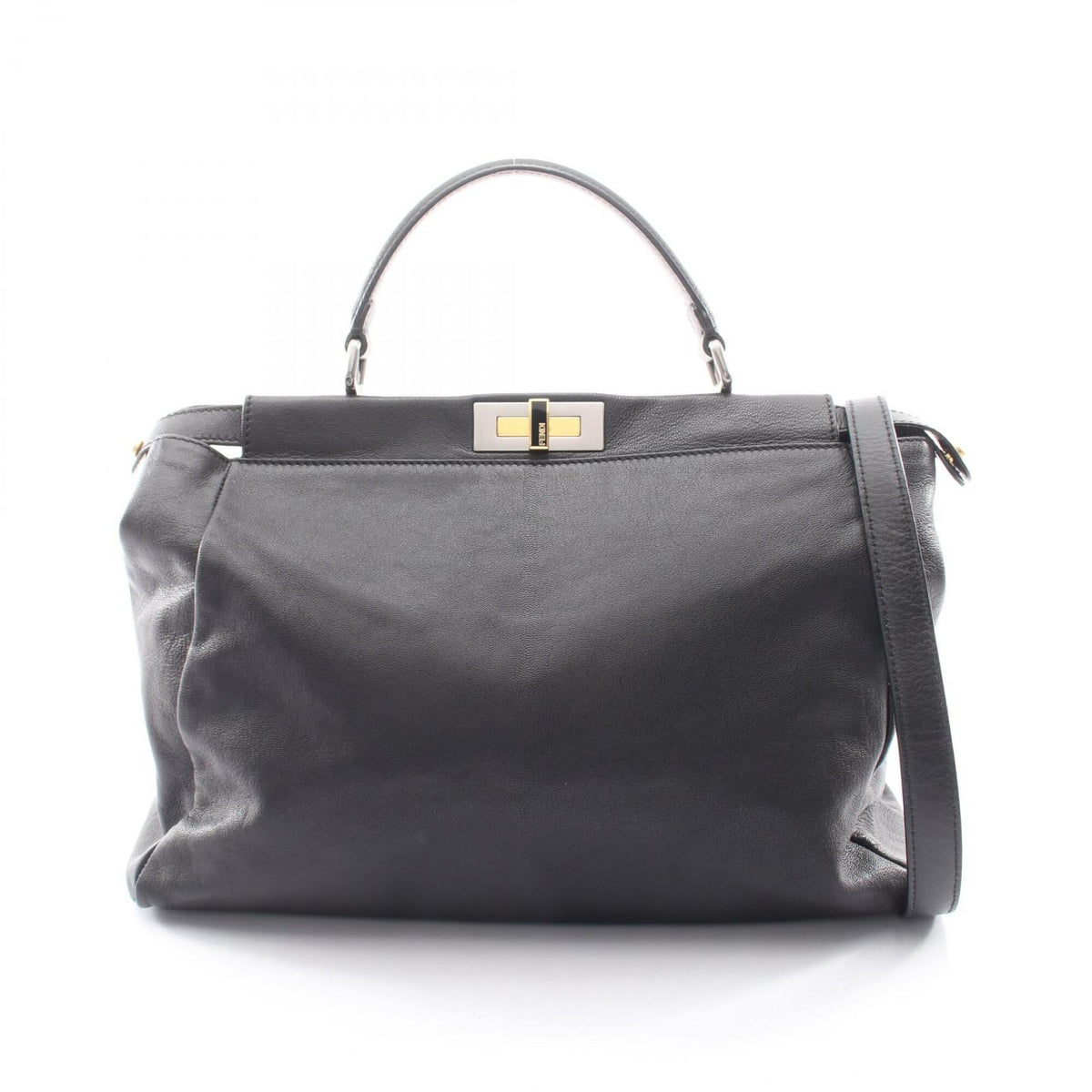 Fendi Black Leather Handbag (Pre-Owned)