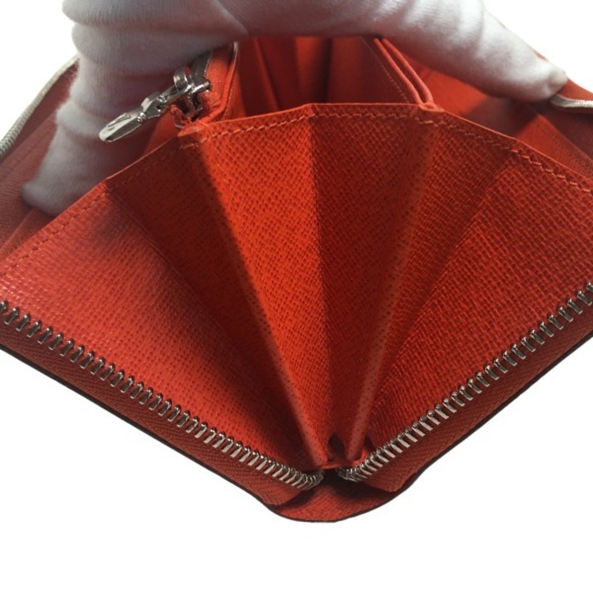 Louis Vuitton Epi Orange Epi Leather Long Wallet (Bi-Fold) (Pre-Owned)