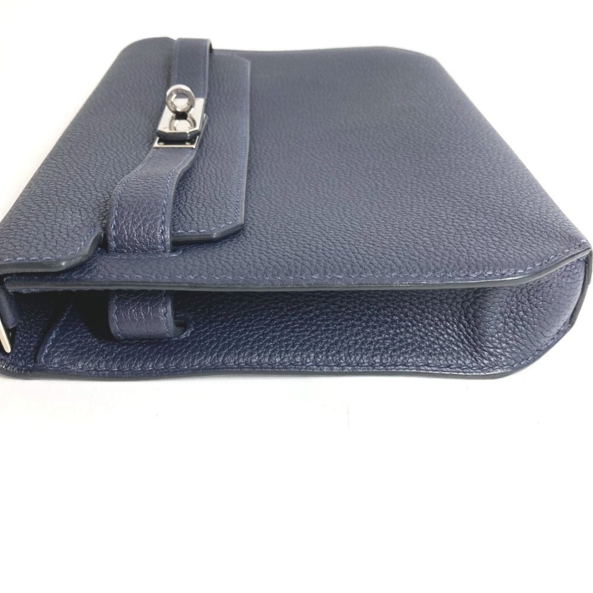 Hermes Kelly Navy Togo Leather Clutch Bag (Pre-Owned)