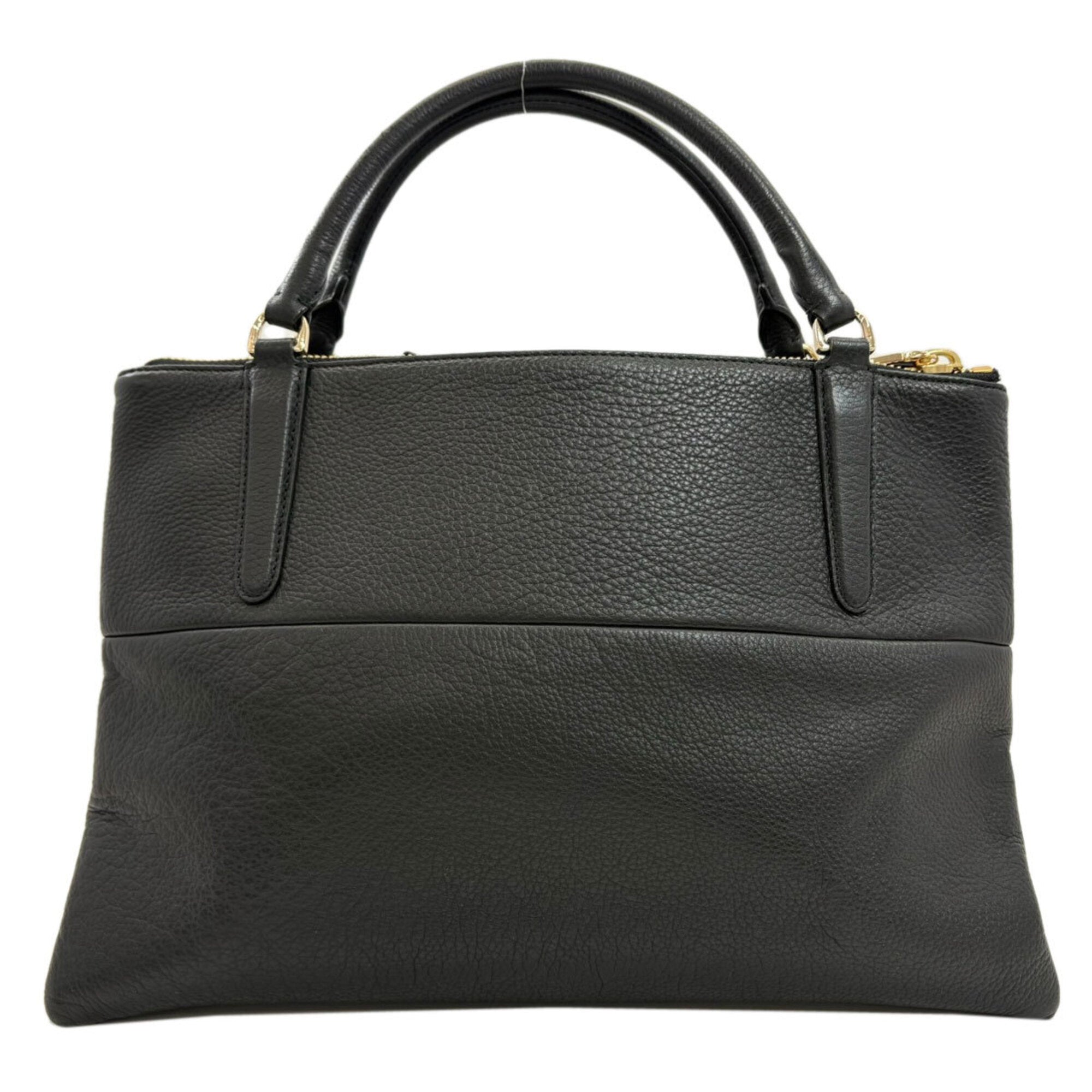 Coach Black Leather Handbag (Pre-Owned)