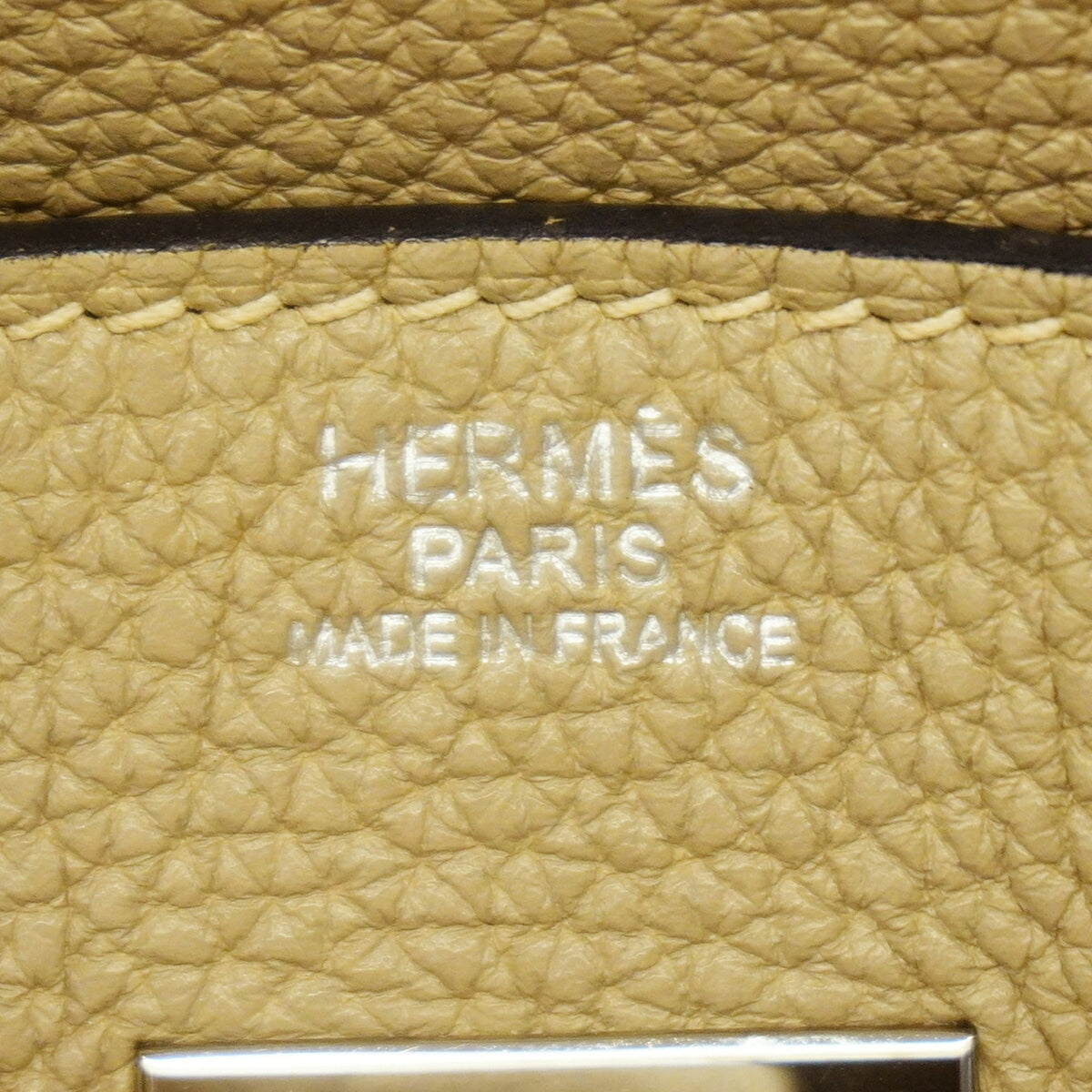 Hermes Gris Tourterelle Togo Leather Handbag (Pre-Owned)