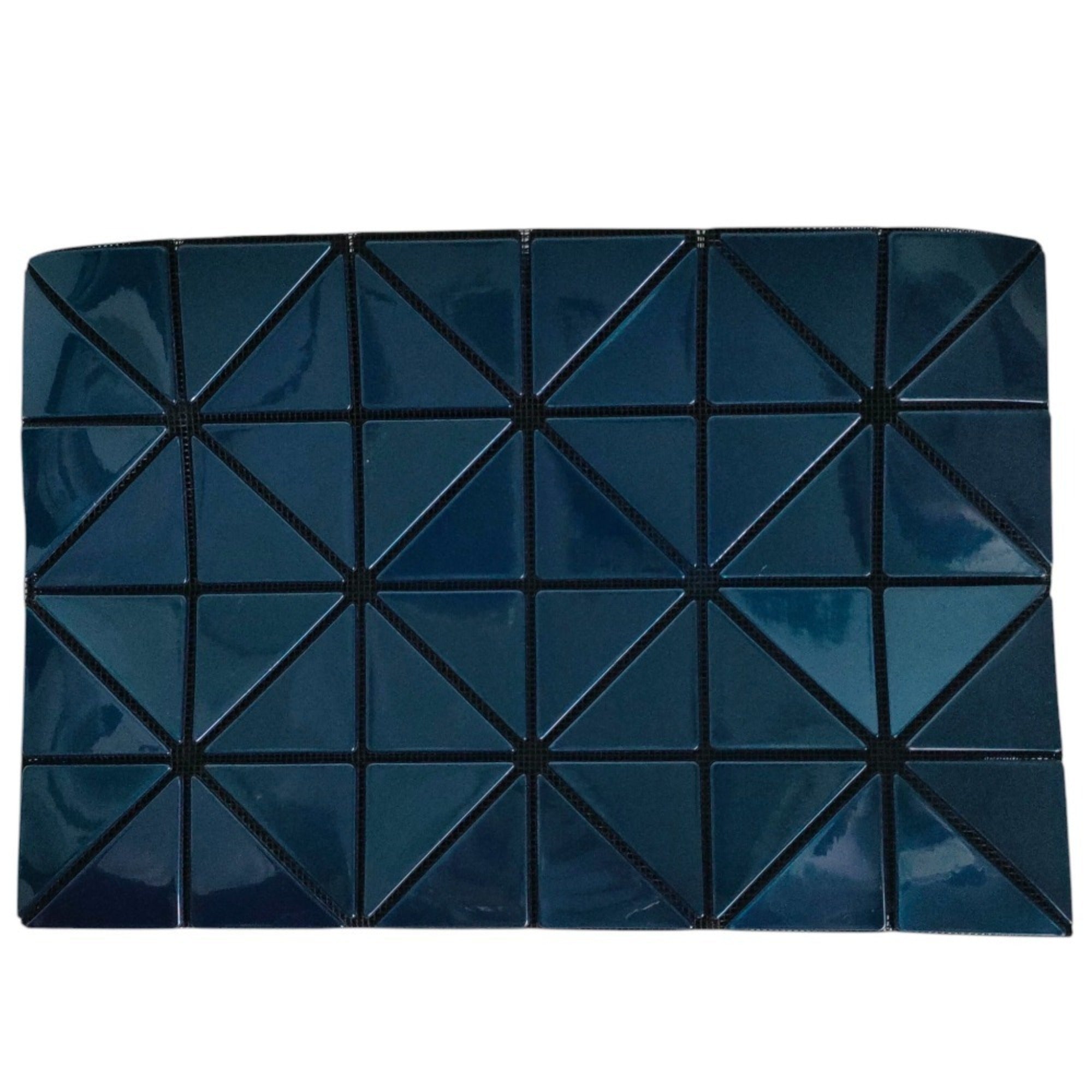 Bao Bao Issey Miyake Metallic Blue Polyvinyl Polyester Nylon Clutch Bag Pouch (Pre-Owned)
