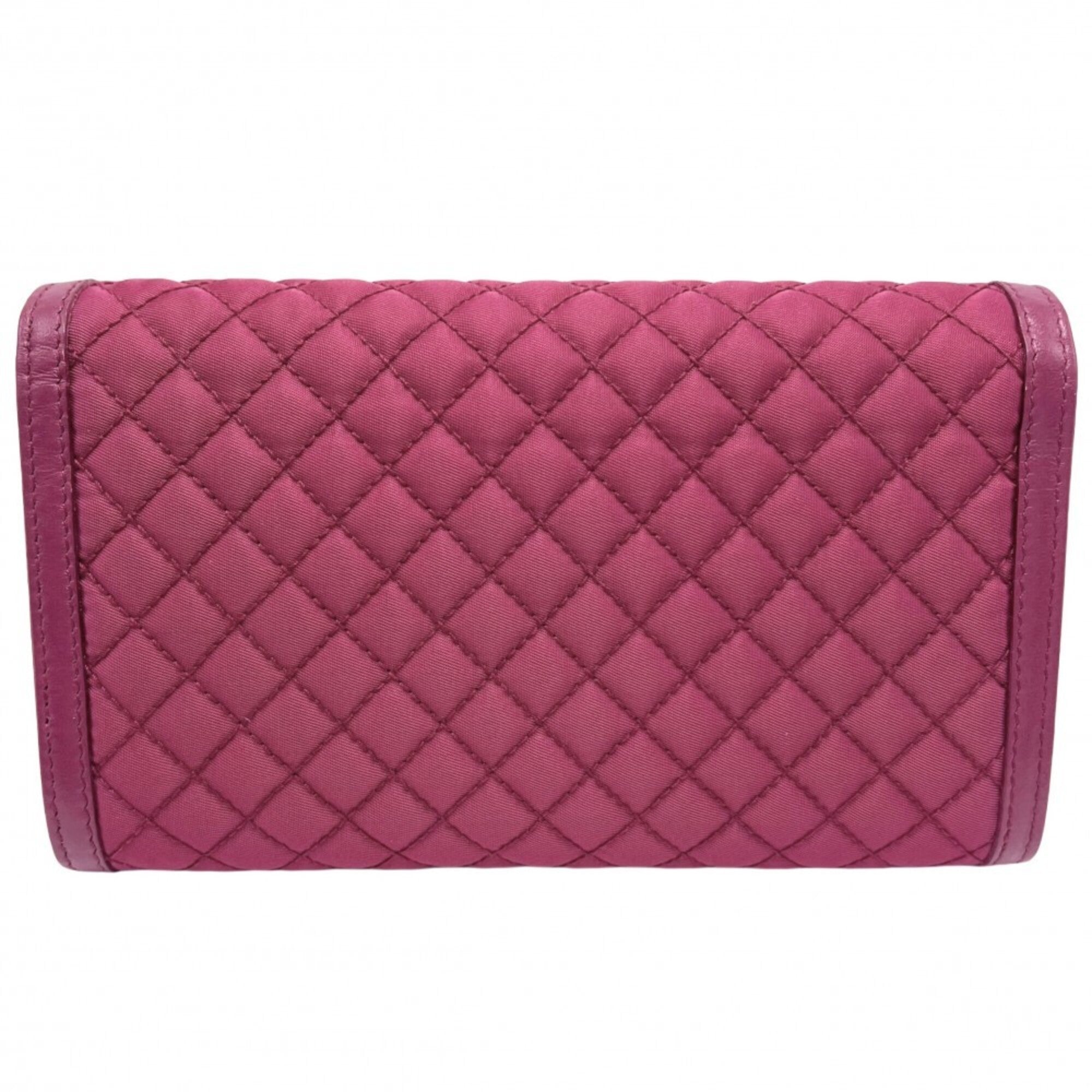 Prada Pink Nylon Leather Shoulder Bag (Pre-Owned)