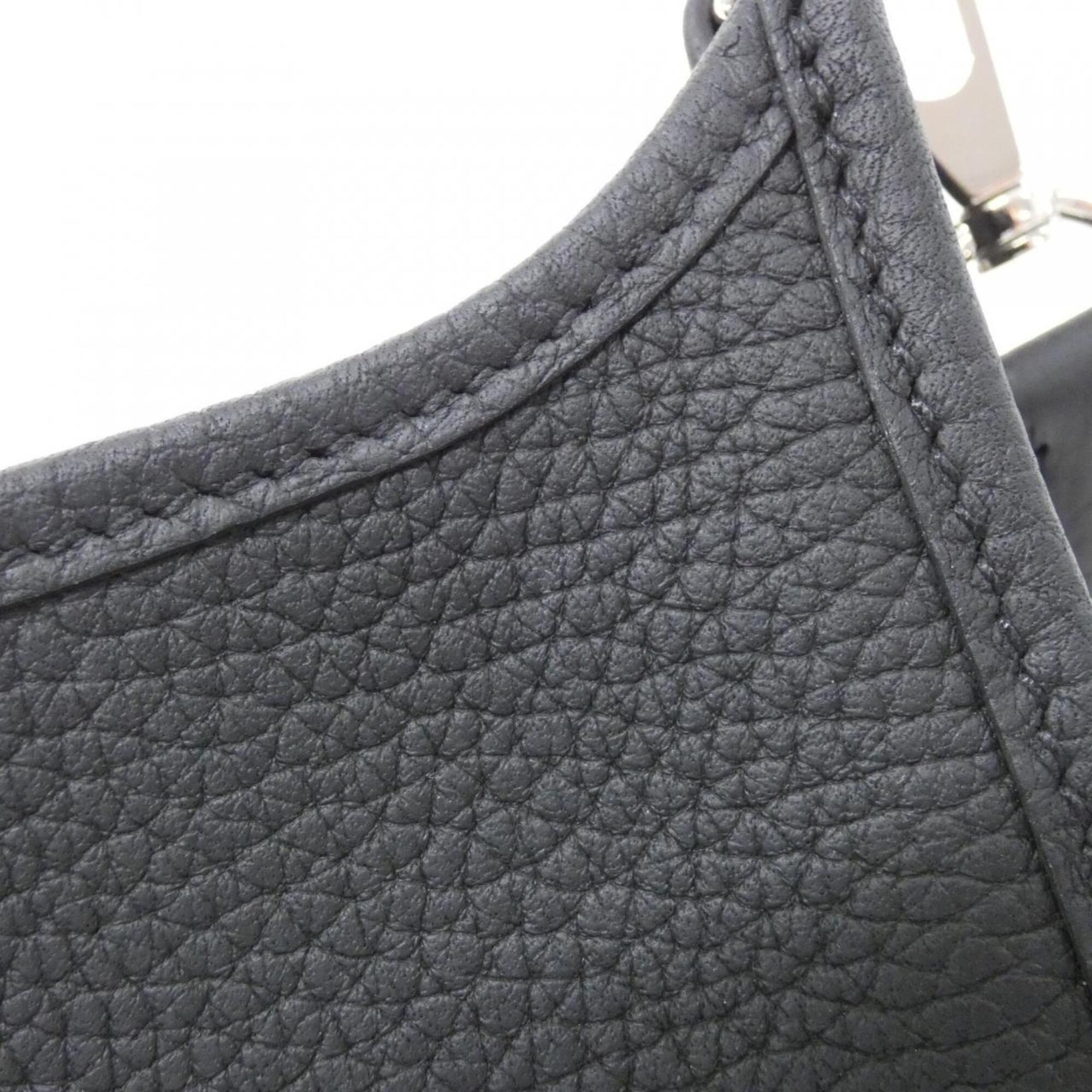 Hermes Black Taurillon Clemence Leather Shoulder Bag (Pre-Owned)