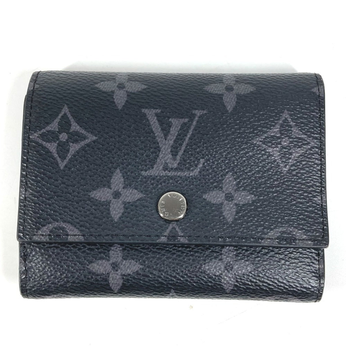 Louis Vuitton Black Monogram Eclipse Monogram Eclipse Wallet (Tri-Fold) (Pre-Owned)