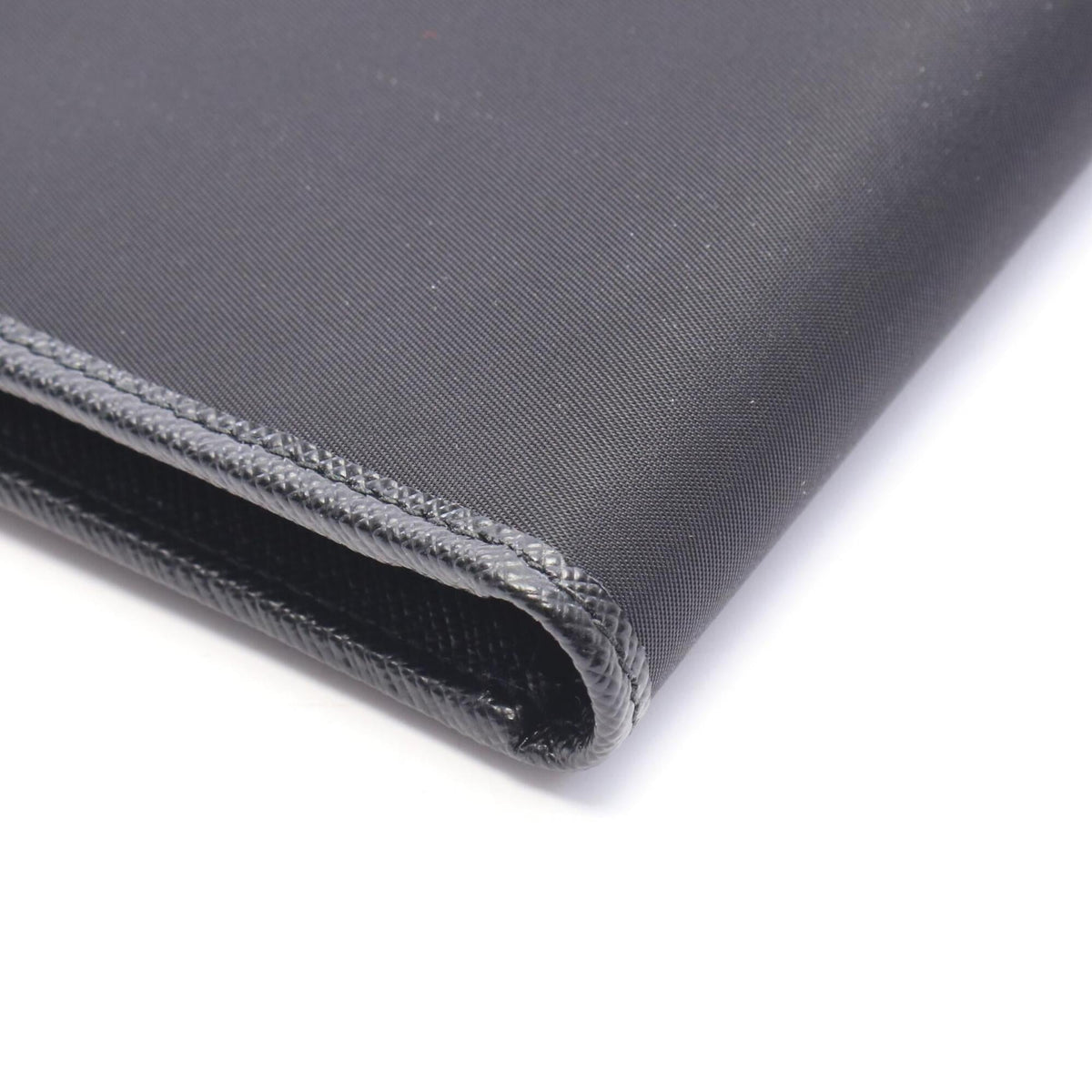 Prada Black Nylon Leather Wallet (Bi-Fold) (Pre-Owned)
