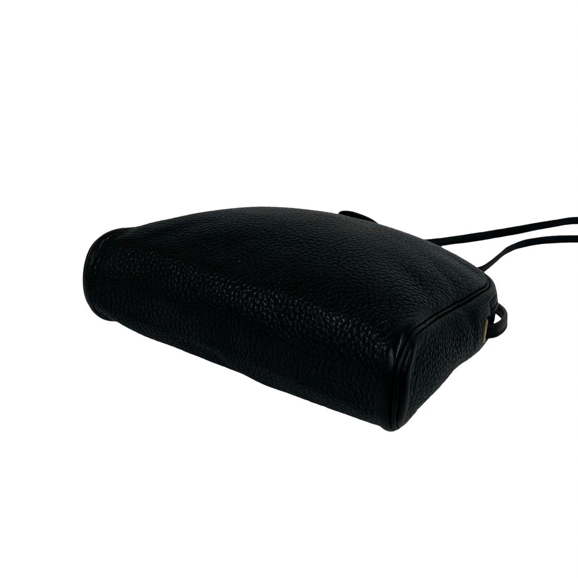 Christian Dior Black Leather Pochette Shoulder Bag (Pre-Owned)