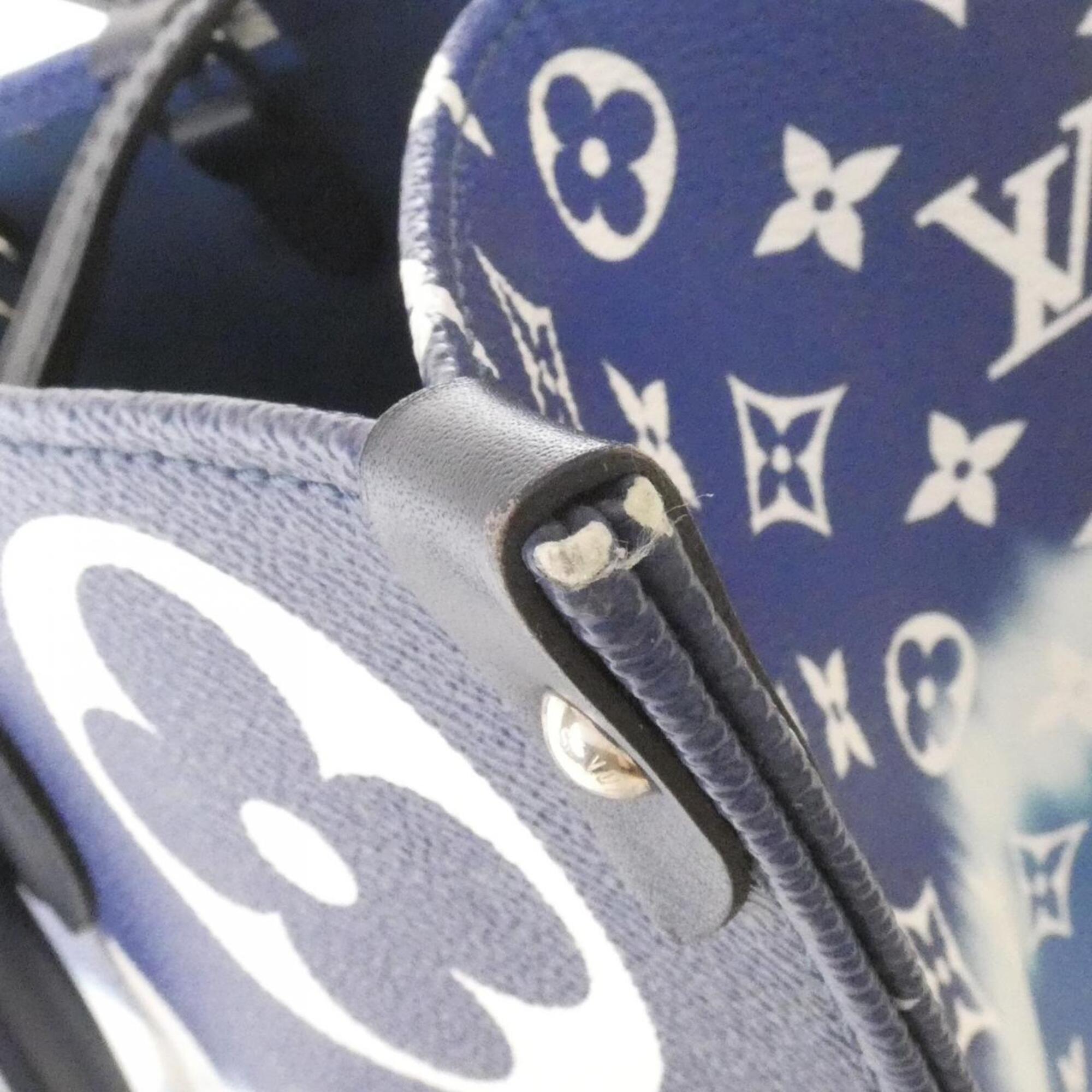 Louis Vuitton Blue Coated Canvas Handbag (Pre-Owned)