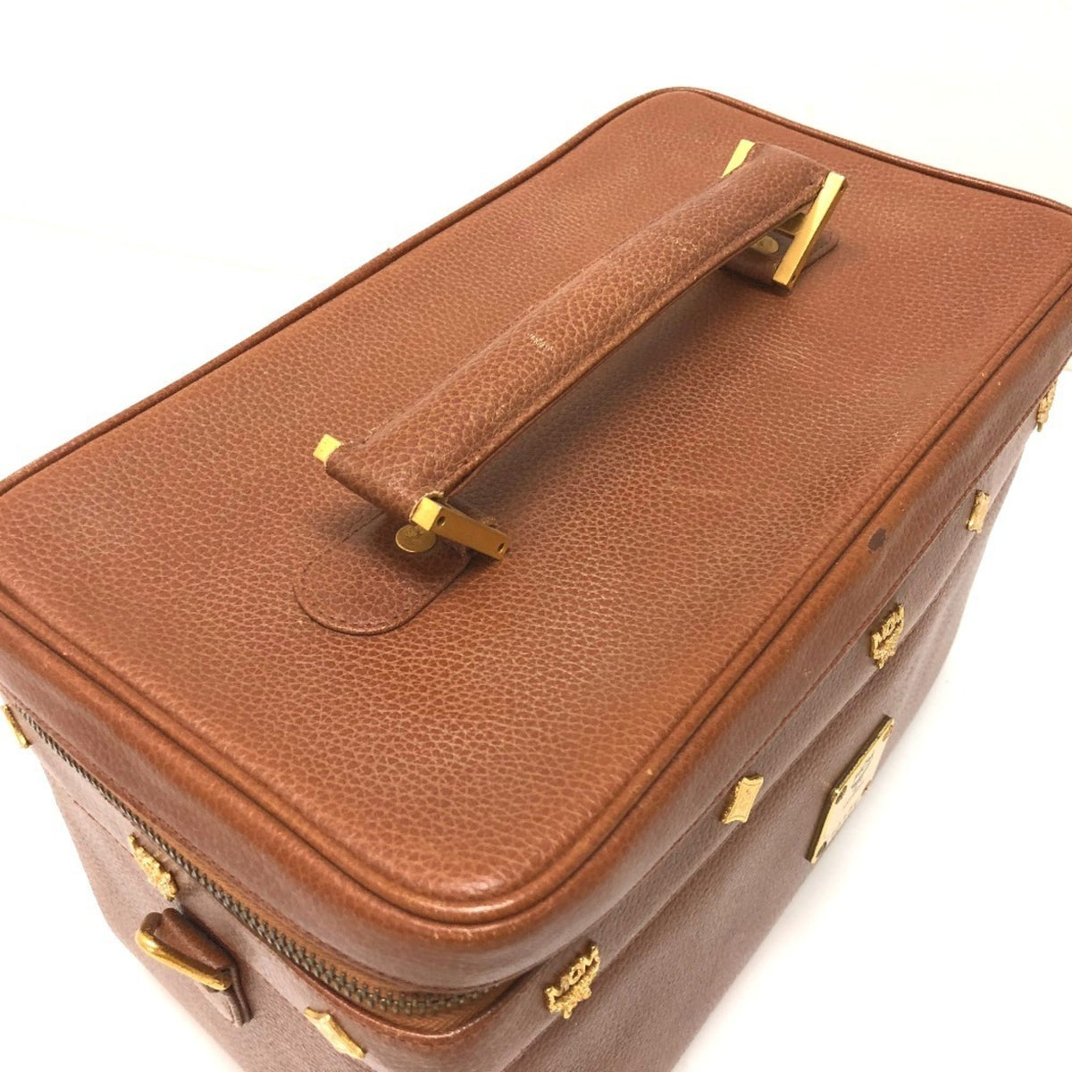Mcm Brown Leather Handbag Shoulder Bag Vanity Bag (Pre-Owned)