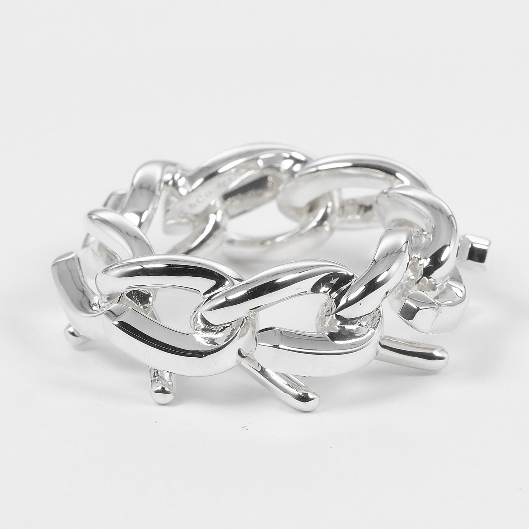 Tiffany Silver Silver 925 Band Ring (Pre-Owned)