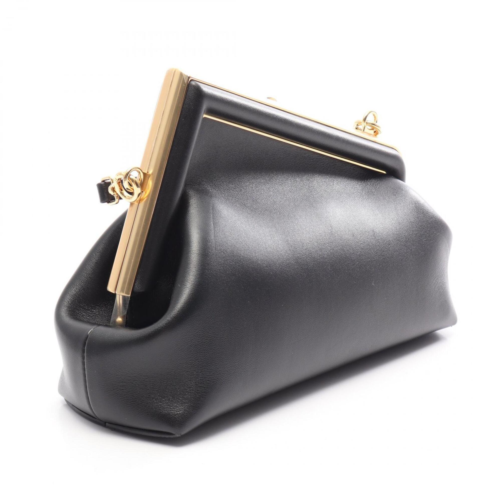 Fendi Black Leather Handbag Shoulder Bag (Pre-Owned)