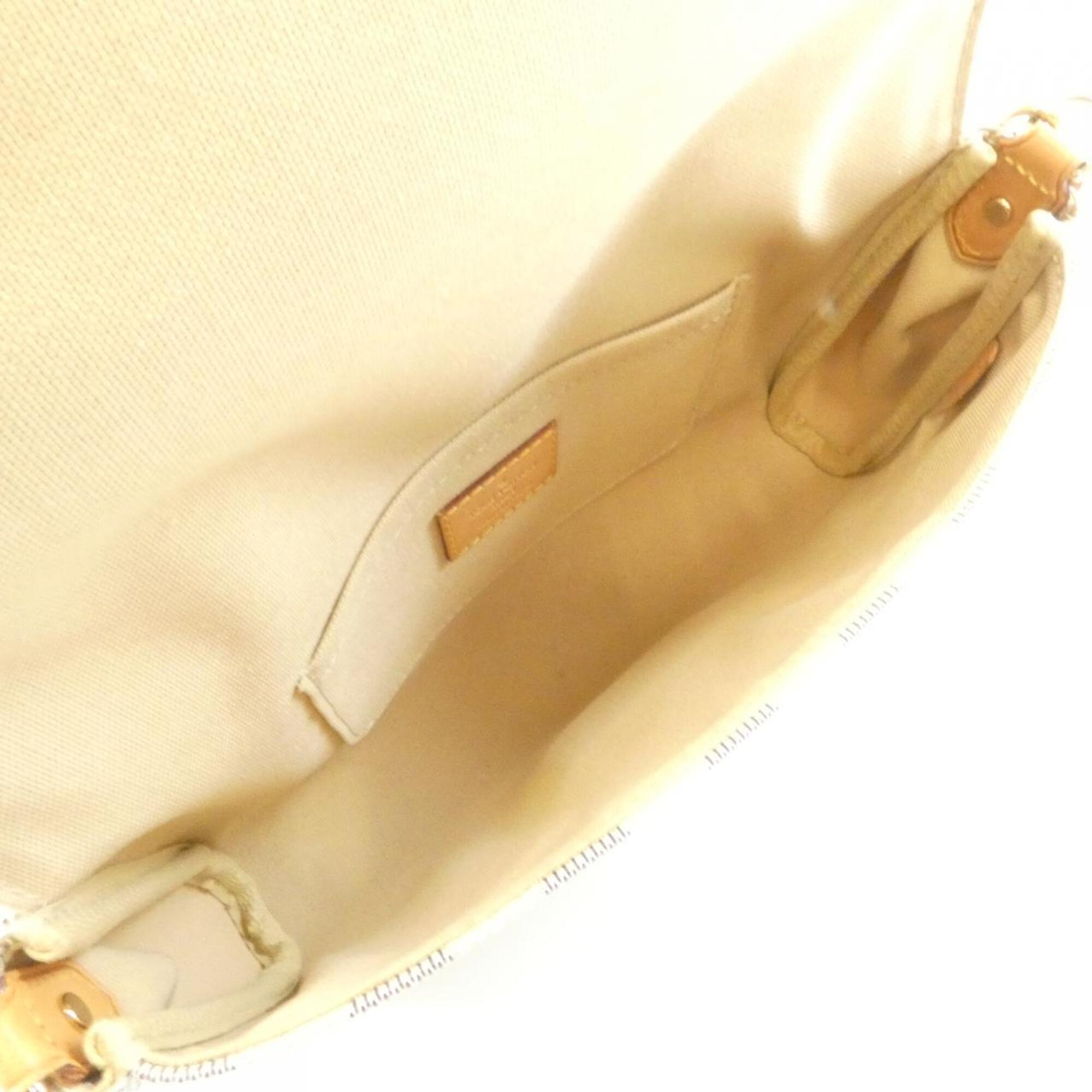 Louis Vuitton Azur White Coated Canvas Shoulder Bag (Pre-Owned)