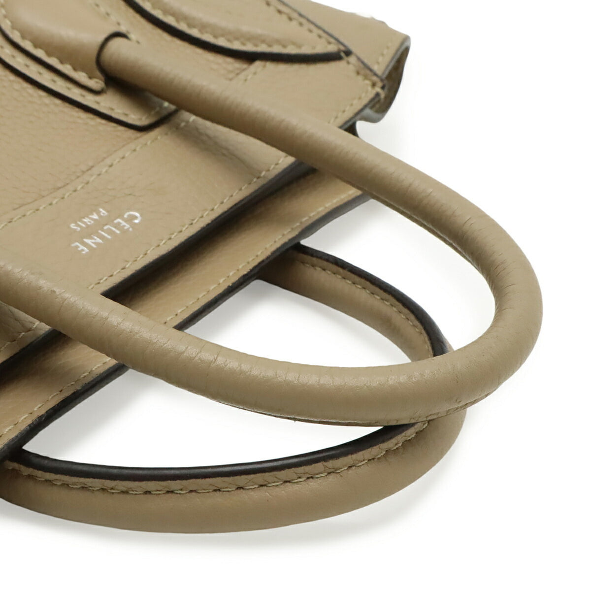 Celine Beige Leather Handbag Shoulder Bag (Pre-Owned)
