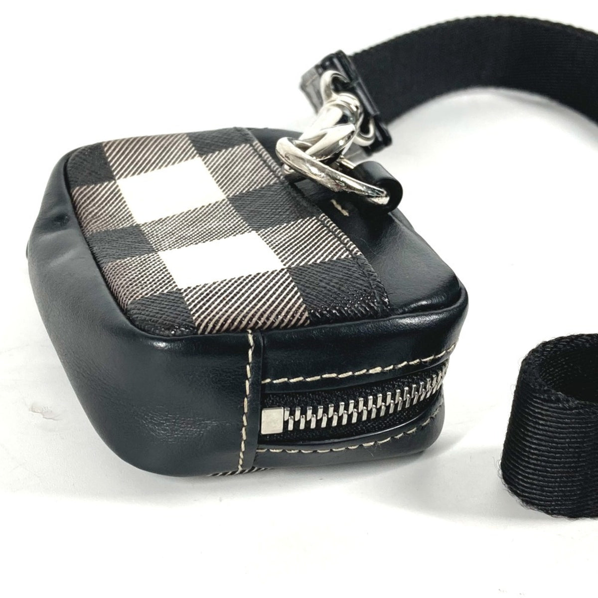 Burberry Black White Pvc Leather Coin Purse/Coin Case (Pre-Owned)