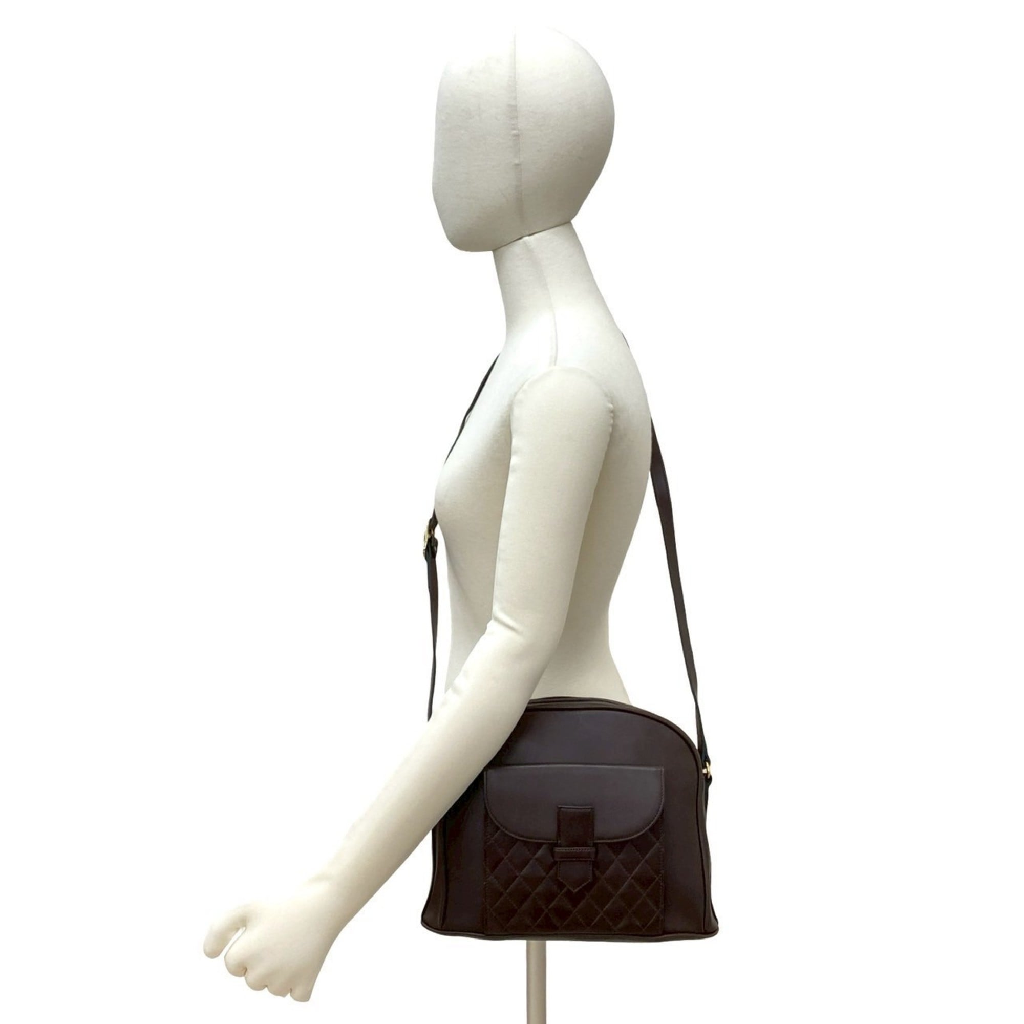 Yves Saint Laurent Brown Leather Pochette Shoulder Bag (Pre-Owned)