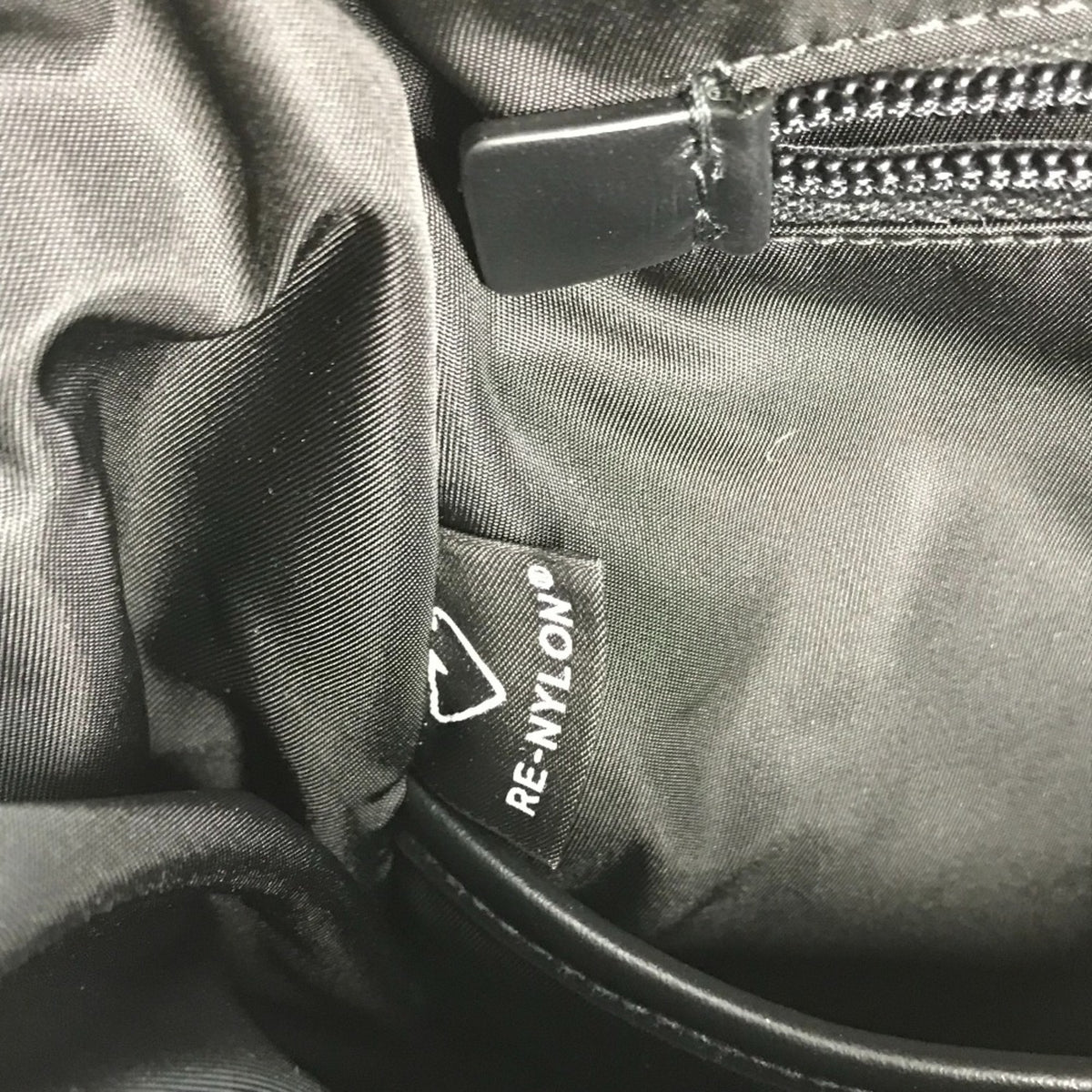 Prada Black Red Color White Nylon Backpack (Pre-Owned)