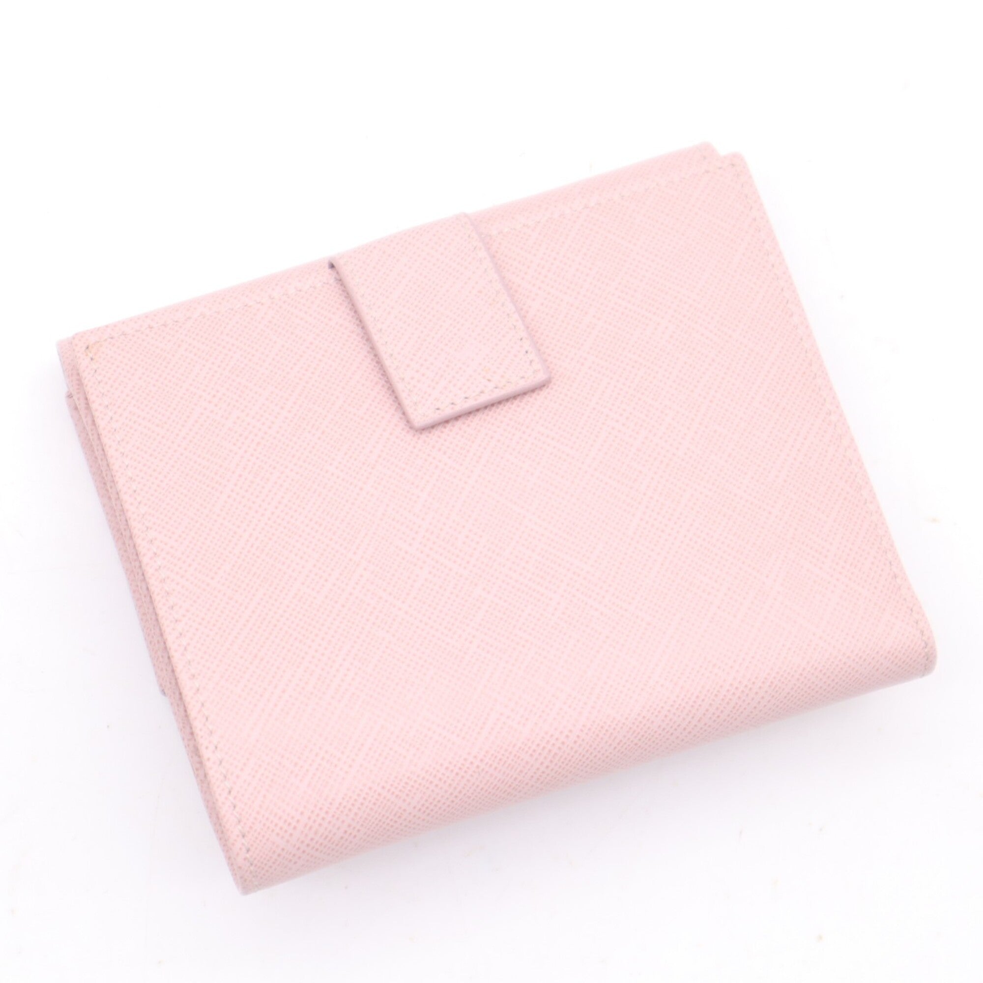 Salvatore Ferragamo Gancini Pink Leather Wallet (Bi-Fold) (Pre-Owned)