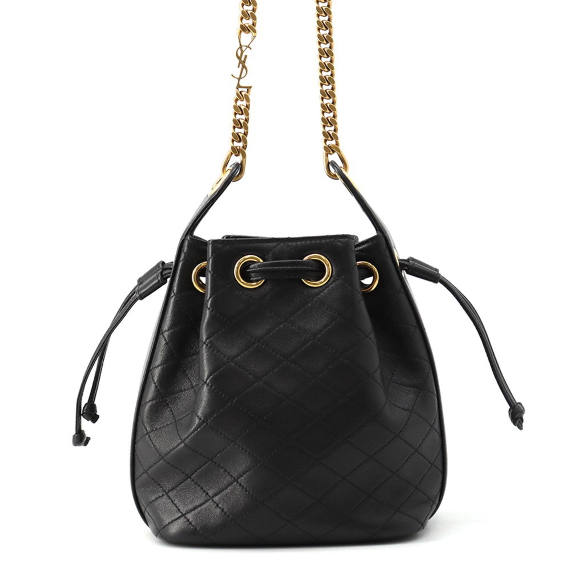 Saint Laurent Black Leather Handbag Shoulder Bag (Pre-Owned)