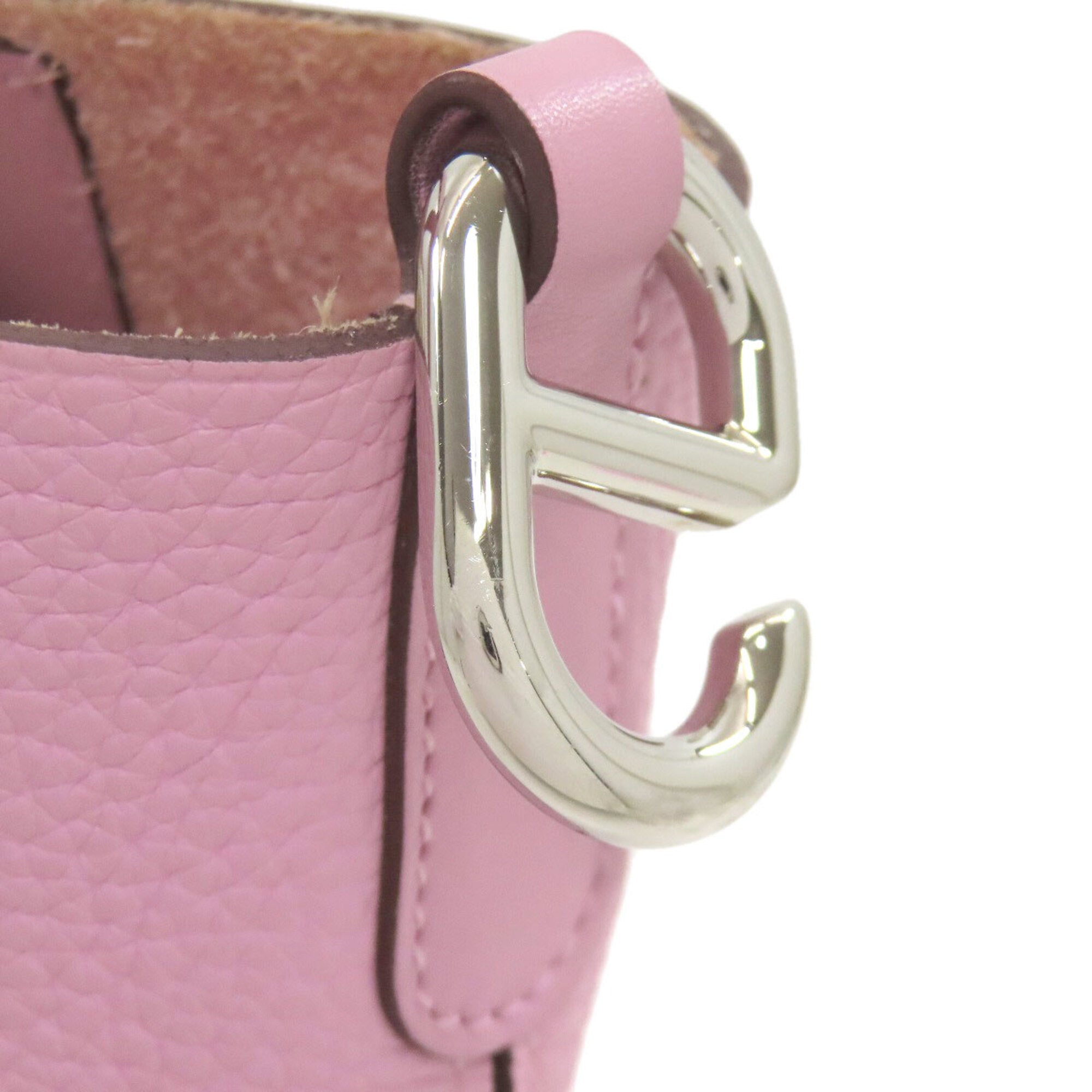 Hermes Pink Taurillon Clemence Leather Handbag (Pre-Owned)