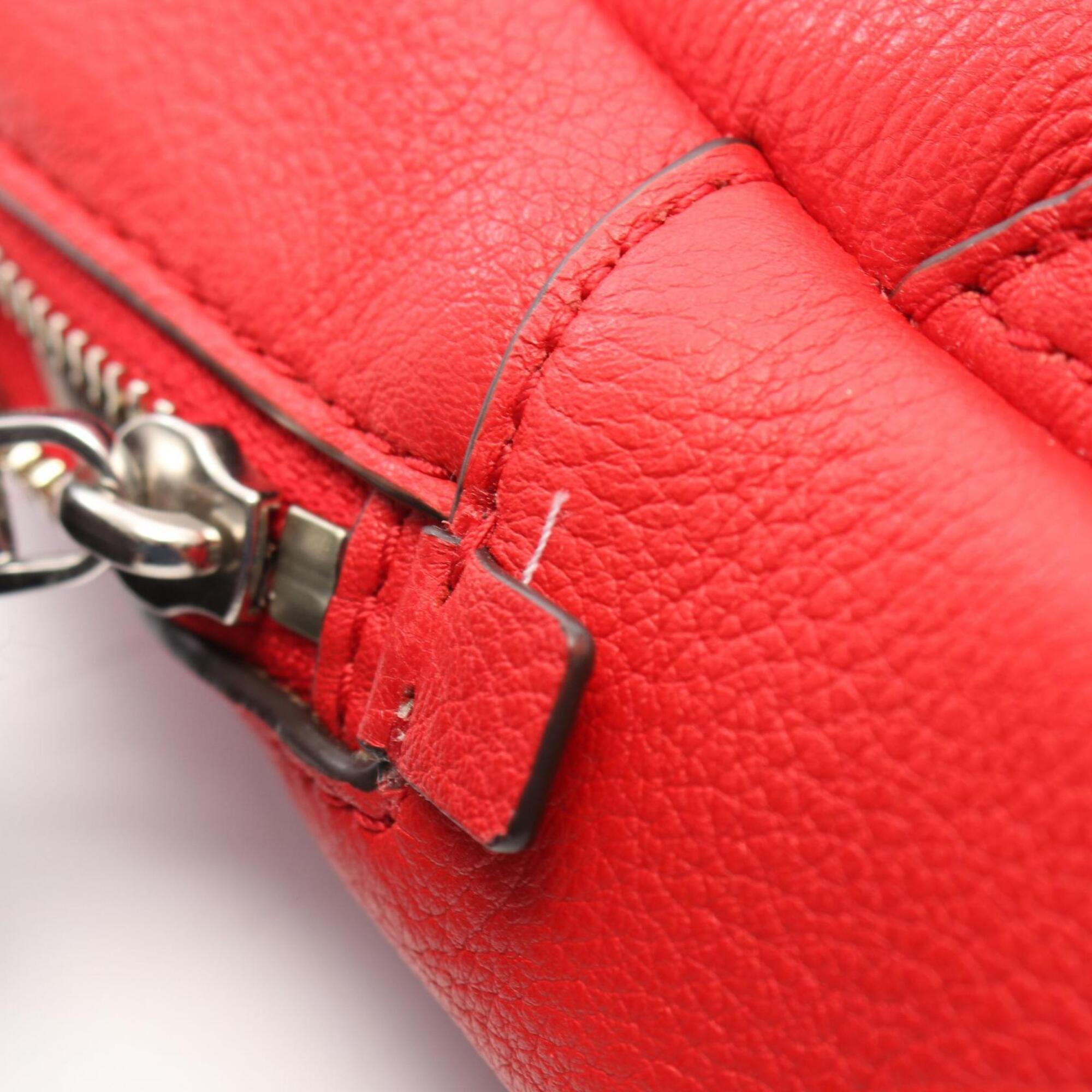 Michael Kors Red Color Leather Backpack (Pre-Owned)