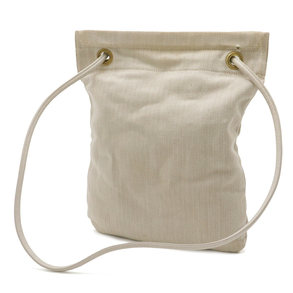 Hermes Natural White Canvas Shoulder Bag (Pre-Owned)