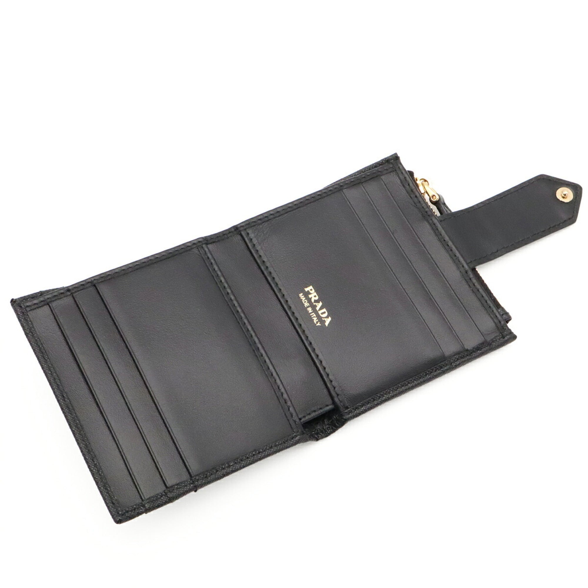 Prada Black Nero Leather Wallet (Bi-Fold) (Pre-Owned)