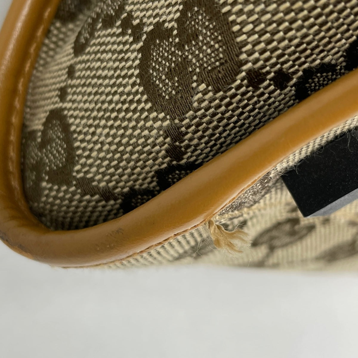 Gucci Beige Brown Gg Canvas Leather Shoulder Bag (Pre-Owned)