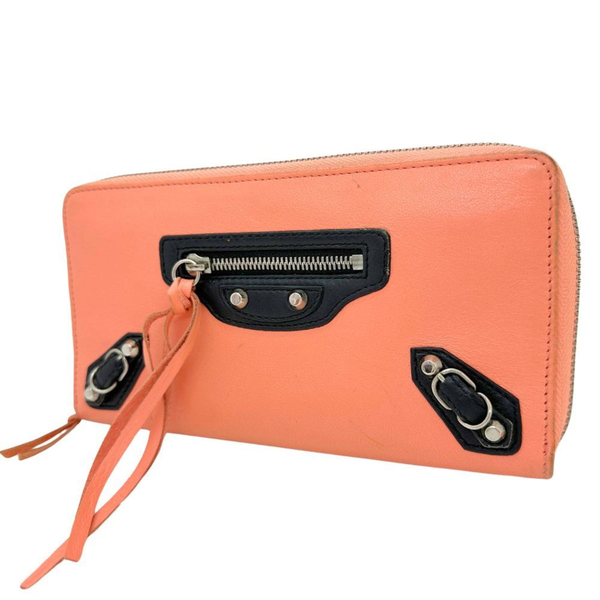 Balenciaga Pink Leather Coin Purse/Coin Case (Pre-Owned)