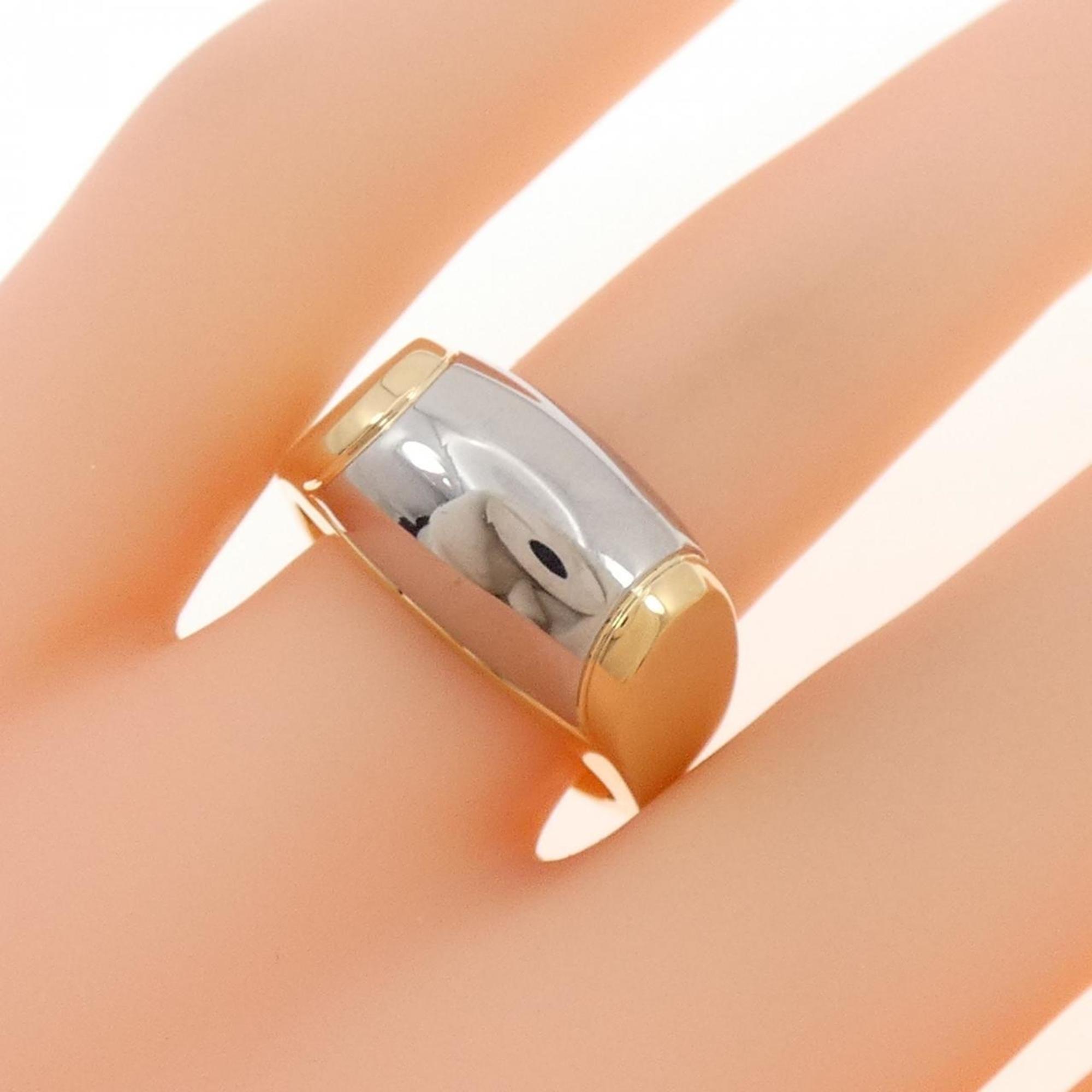 Bvlgari Yellow Gold (18K) Stainless Steel Band Ring (Pre-Owned)