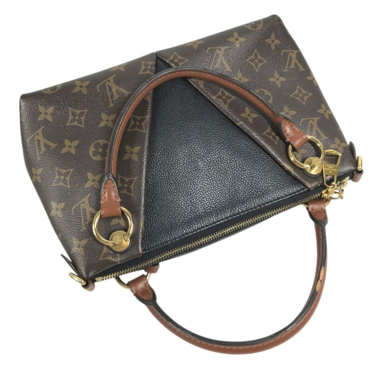 Louis Vuitton Brown Monogram Leather Handbag Shoulder Bag Tote Bag (Pre-Owned)