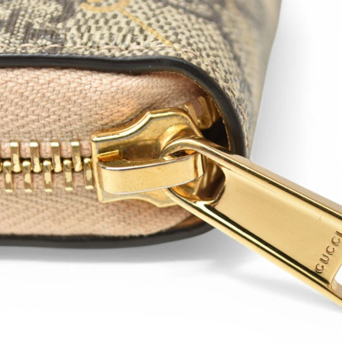Gucci Beige Brown Gg Supreme Leather Long Wallet (Bi-Fold) (Pre-Owned)