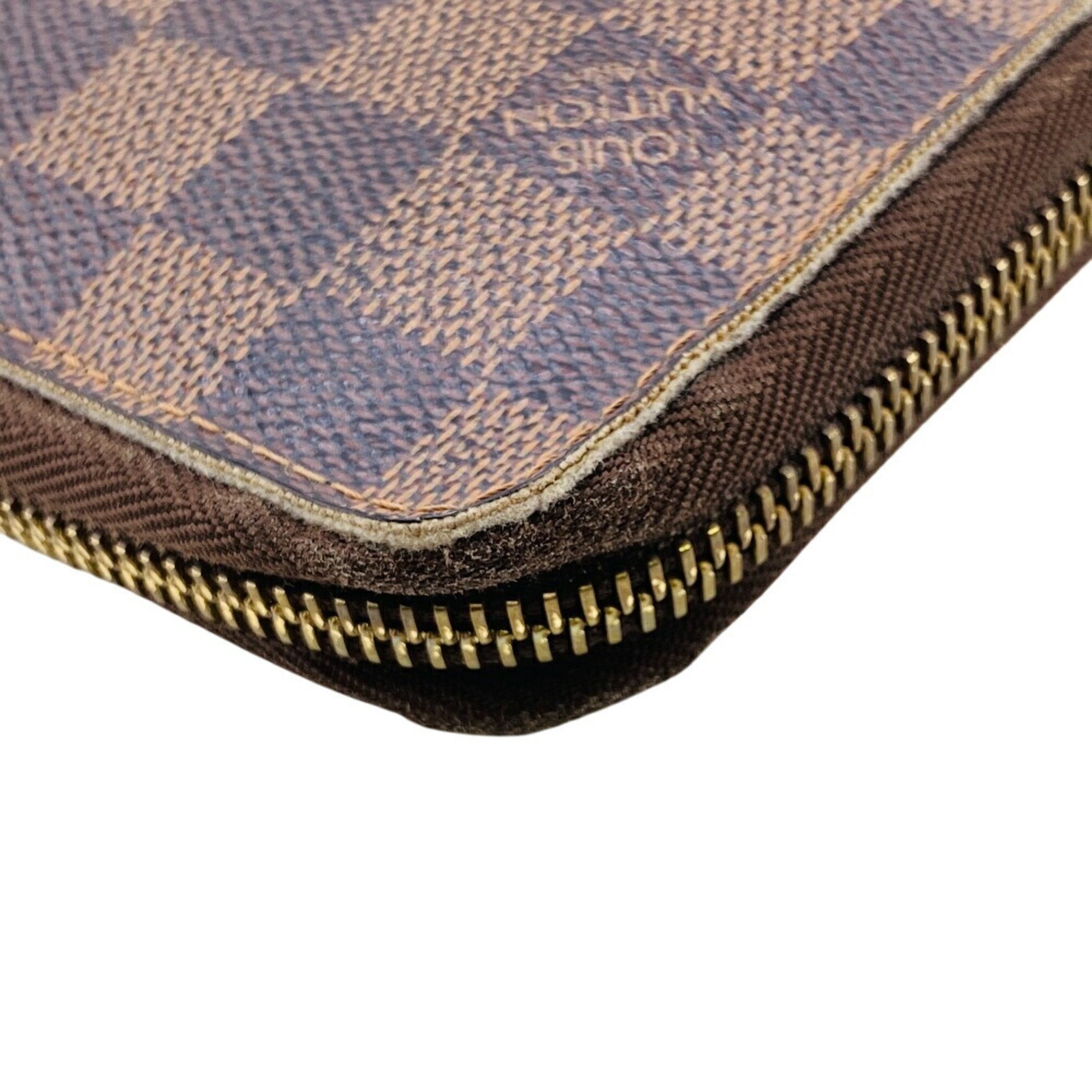 Louis Vuitton Brown Leather Long Wallet (Bi-Fold) (Pre-Owned)
