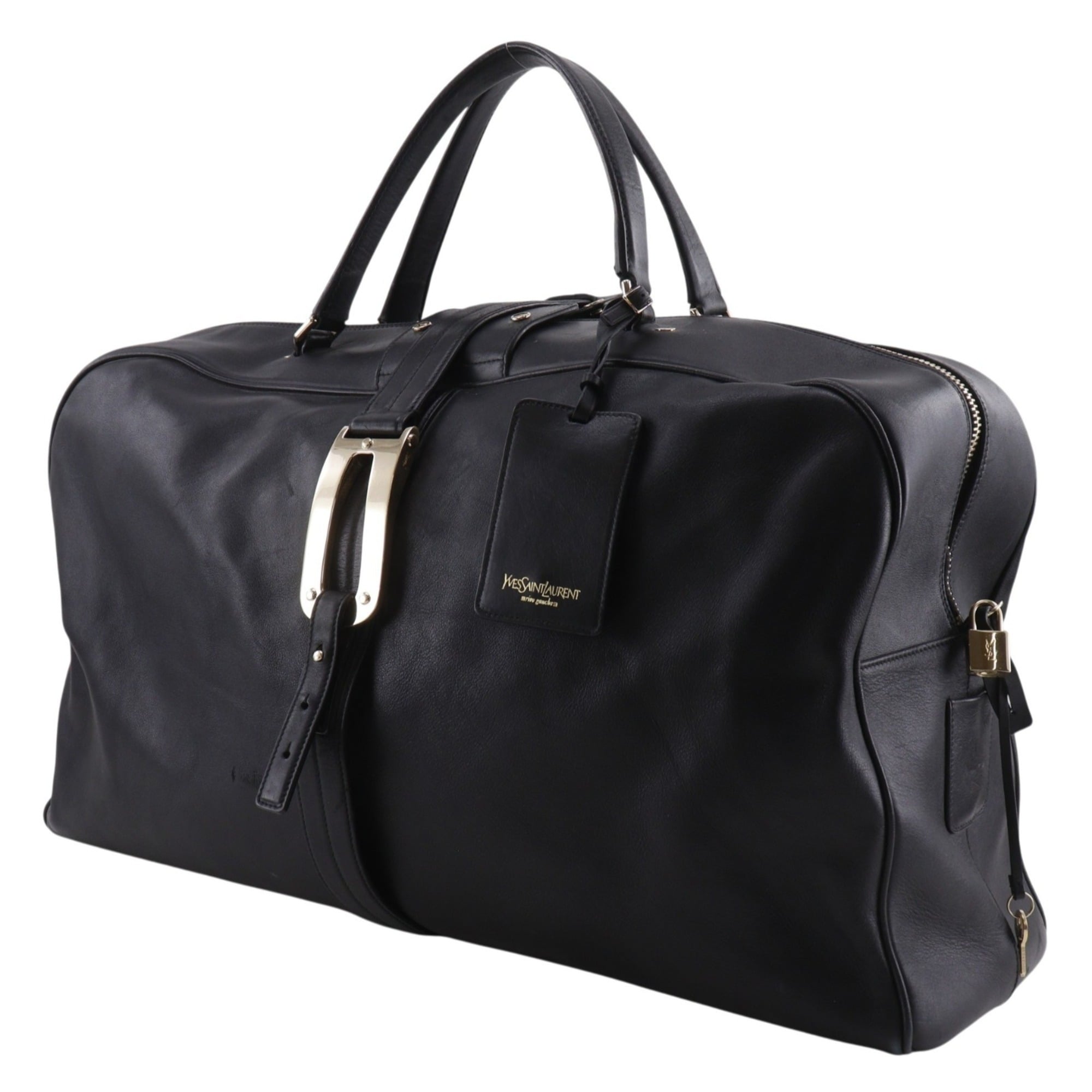 Yves Saint Laurent Black Leather Boston Bag (Pre-Owned)