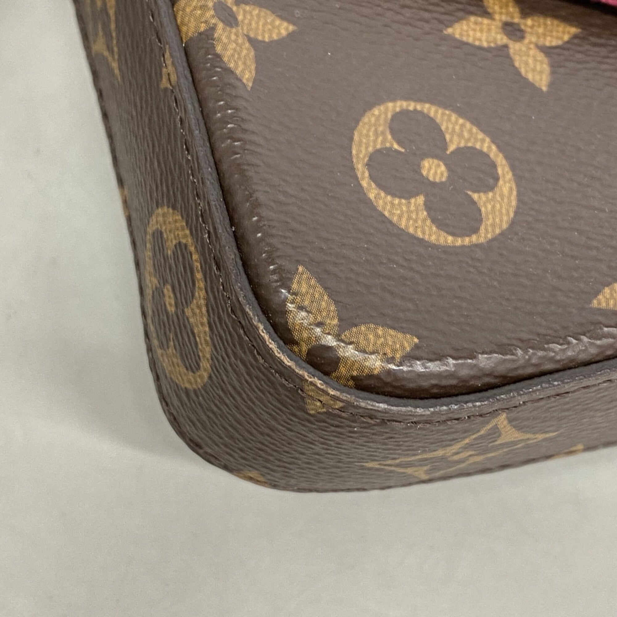 Louis Vuitton Brown Fuchsia Chain/Shoulder Wallet (Pre-Owned)