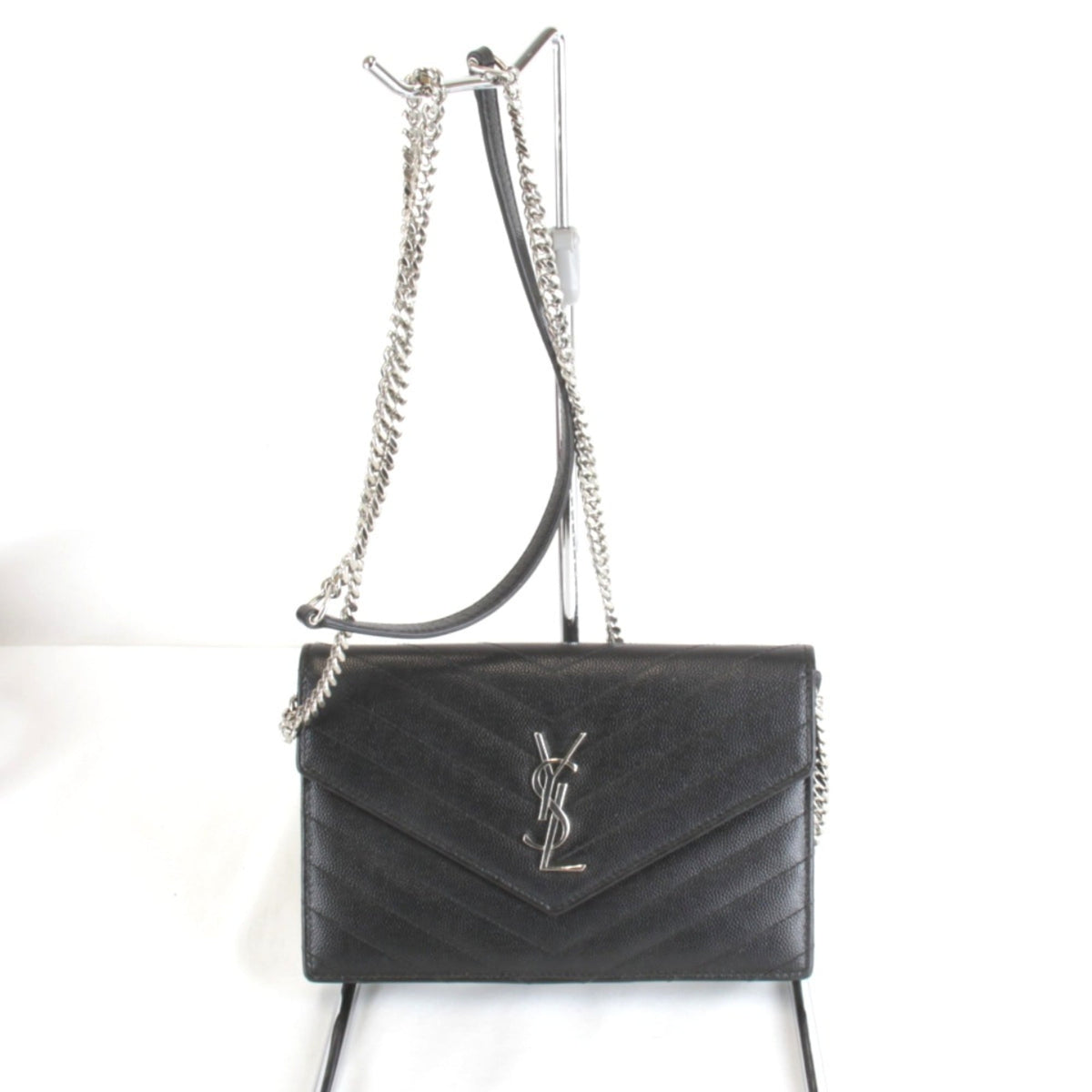Saint Laurent Black Leather Shoulder Bag (Pre-Owned)