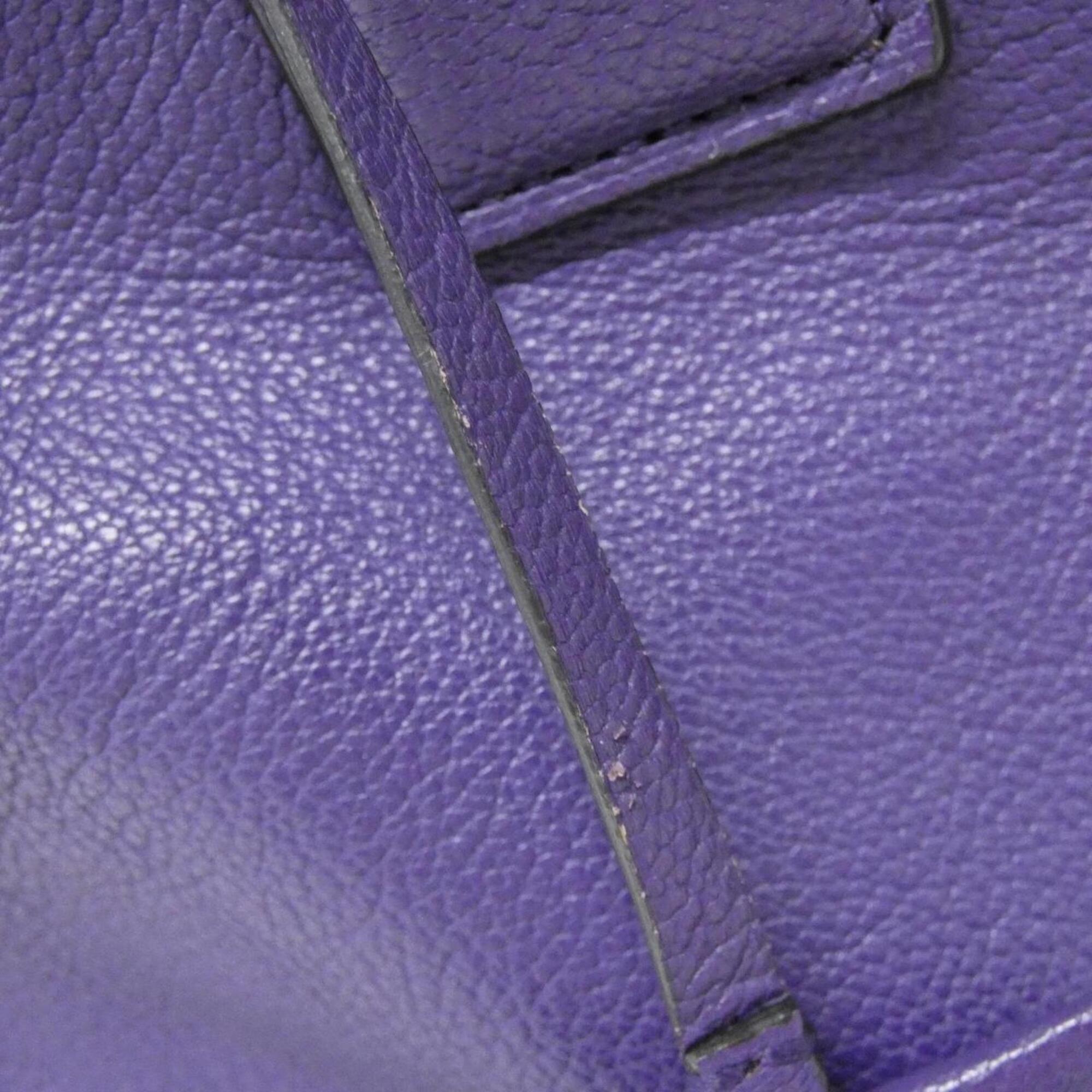 Loewe Purple Leather Handbag (Pre-Owned)