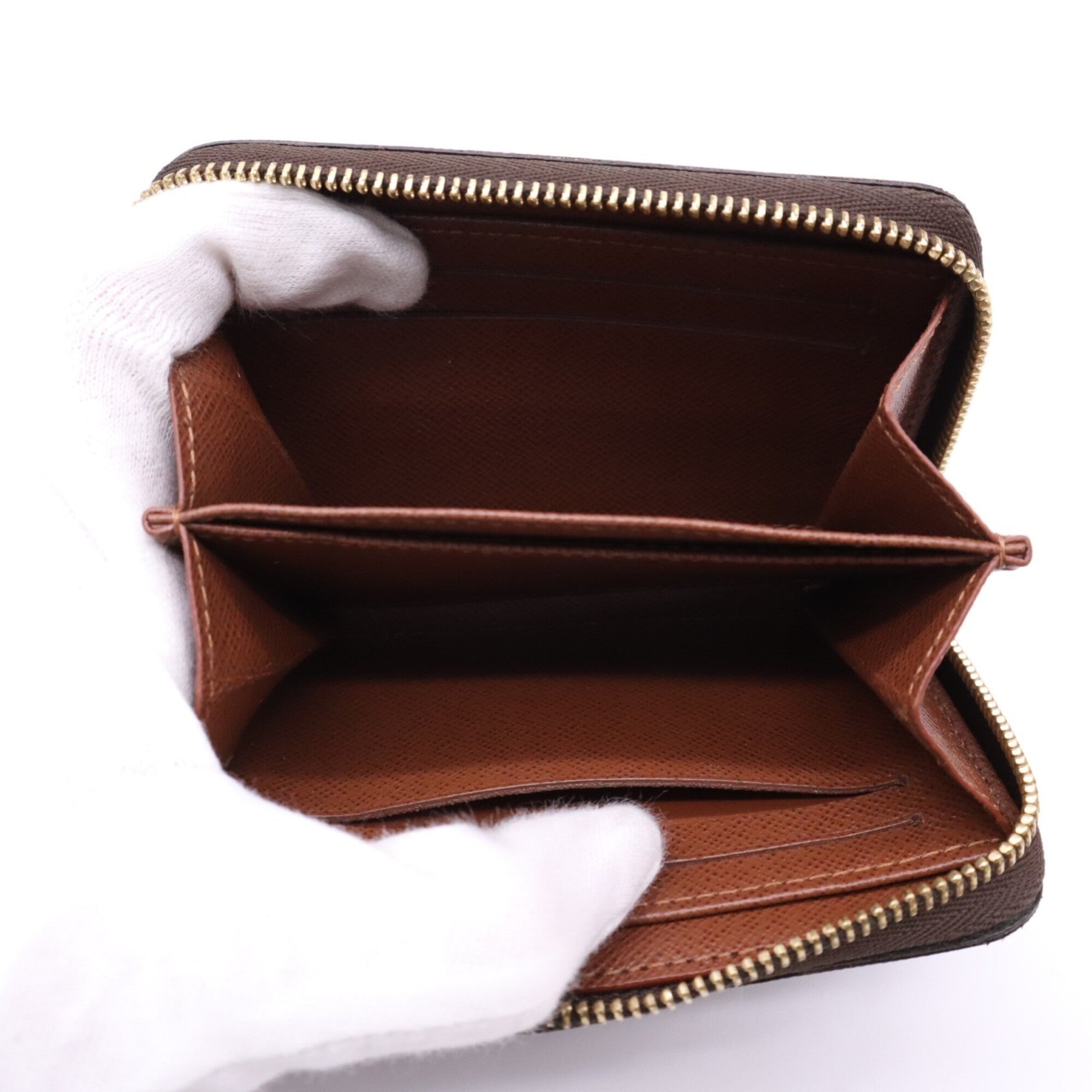 Louis Vuitton Monogram Beige Brown Monogram Monogram Leather Coin Purse/Coin Case (Pre-Owned)